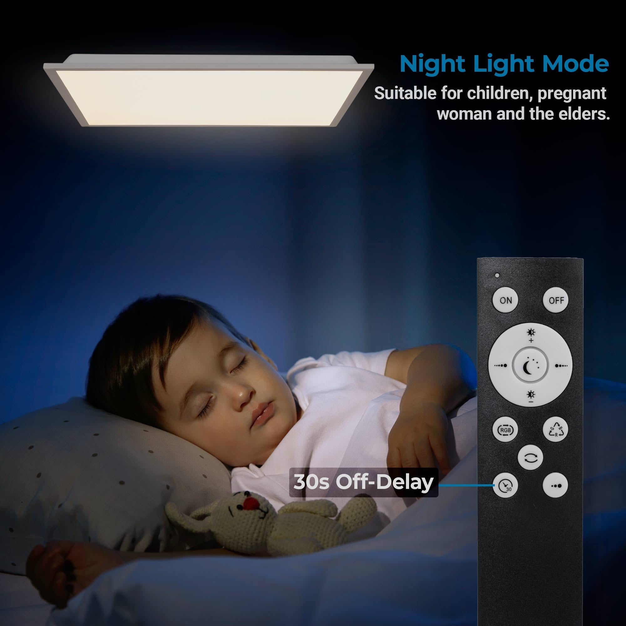 Plafón de techo LED Backlight - 60x60cm - 36W - CCT + RGB IC - Con mando a distancia