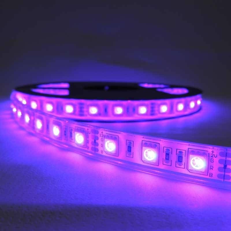 Tira de LED 12V-DC 72W 10mm multicolor RGB IP67 (SMD5050 60ch/m) Rollo 5 metros