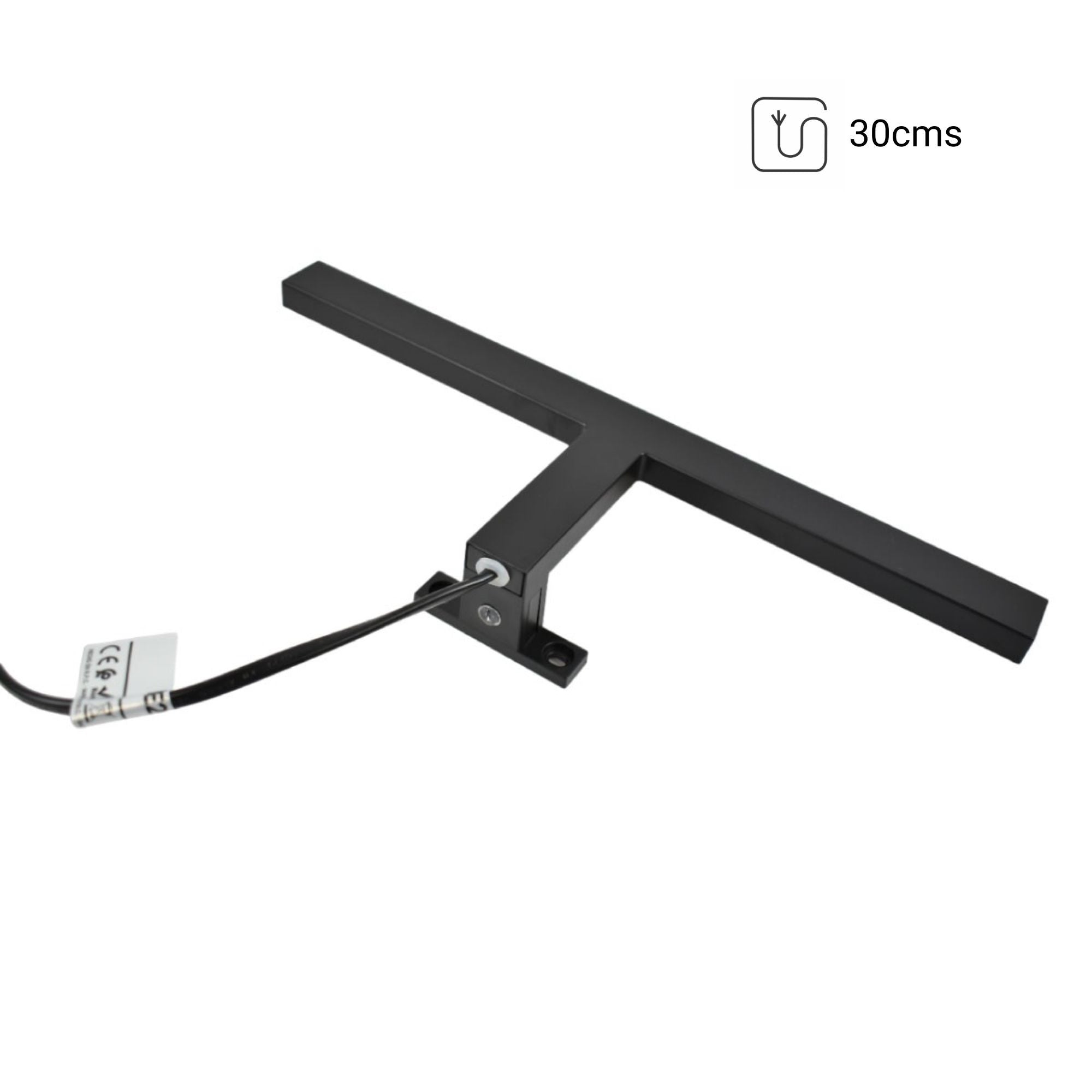 Aplique espejo baño LED - 30cm - 5W | Fijación en espejo y mueble