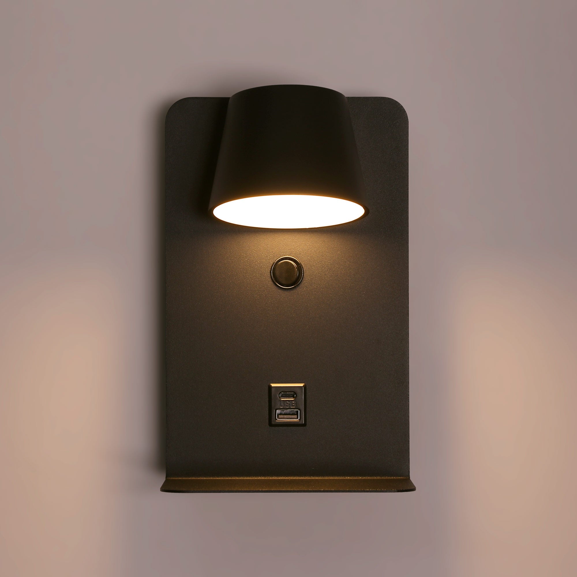 Aplique de pared para lectura "BASKOP" - Puerto USB + USB-C - 6W