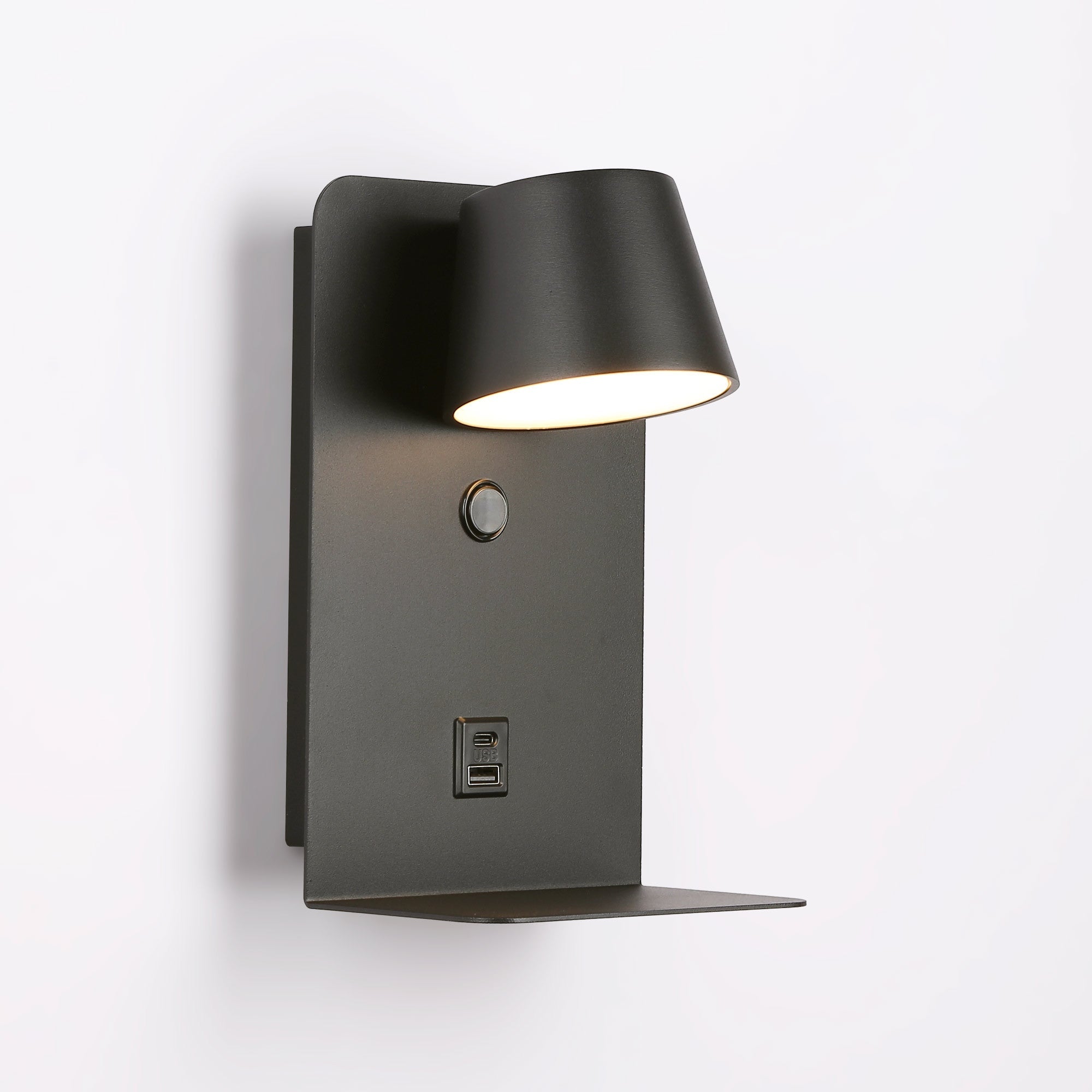 Aplique de pared para lectura "BASKOP" - Puerto USB + USB-C - 6W
