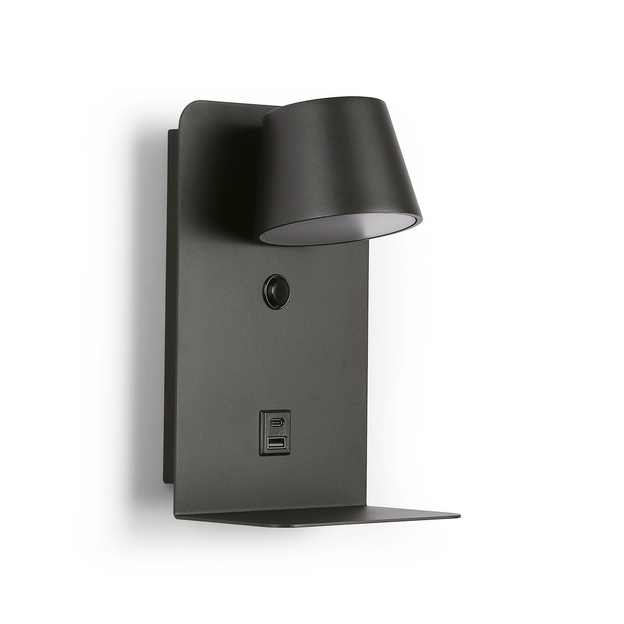 Aplique de pared para lectura "BASKOP" - Puerto USB + USB-C - 6W