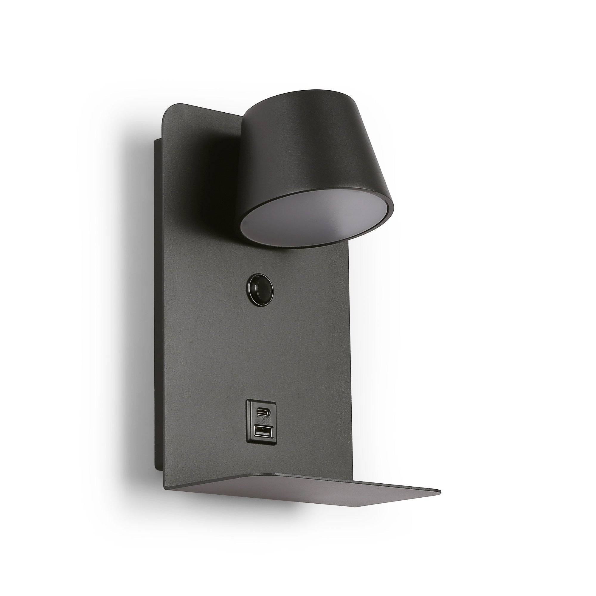 Aplique de pared para lectura "BASKOP" - Puerto USB + USB-C - 6W