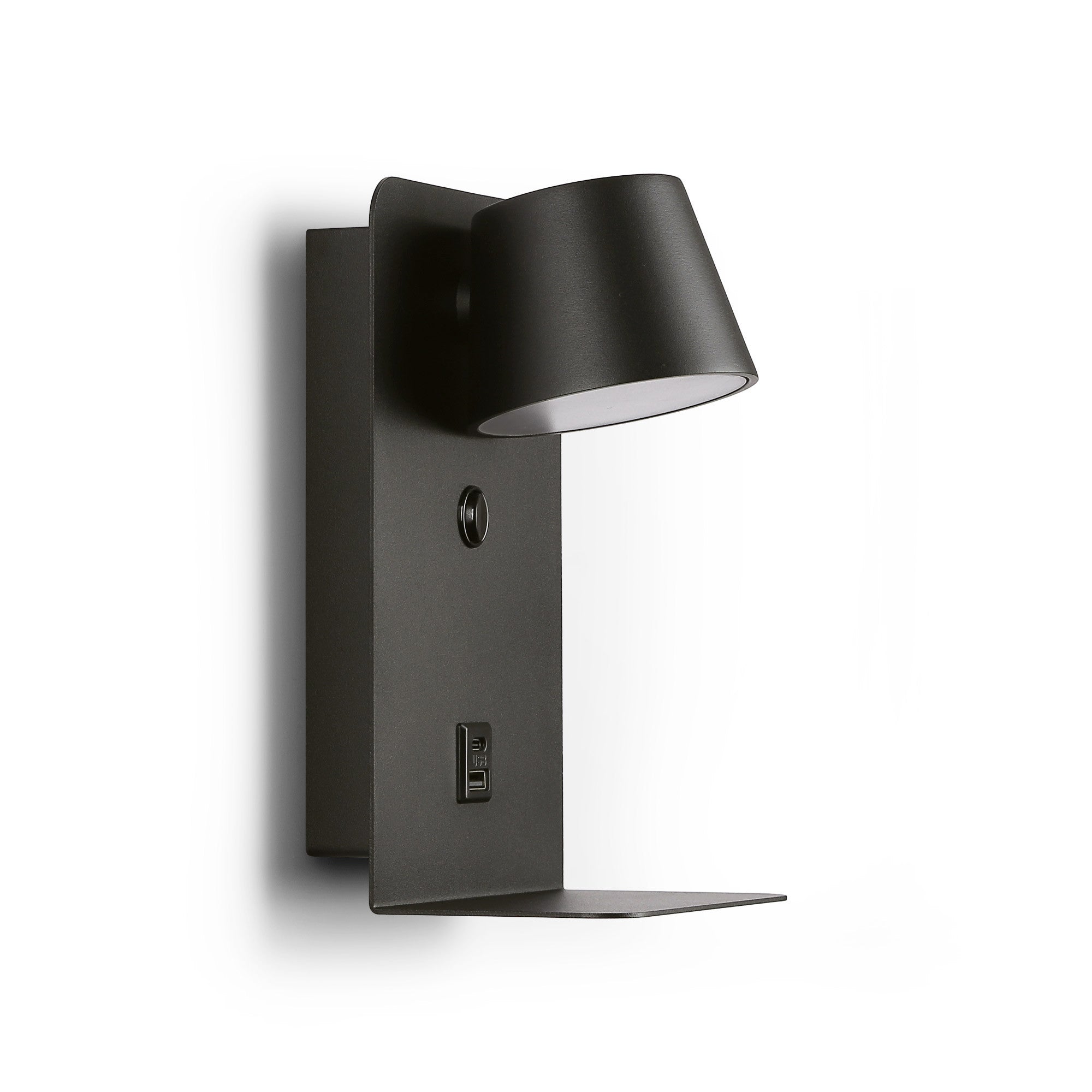 Aplique de pared para lectura "BASKOP" - Puerto USB + USB-C - 6W