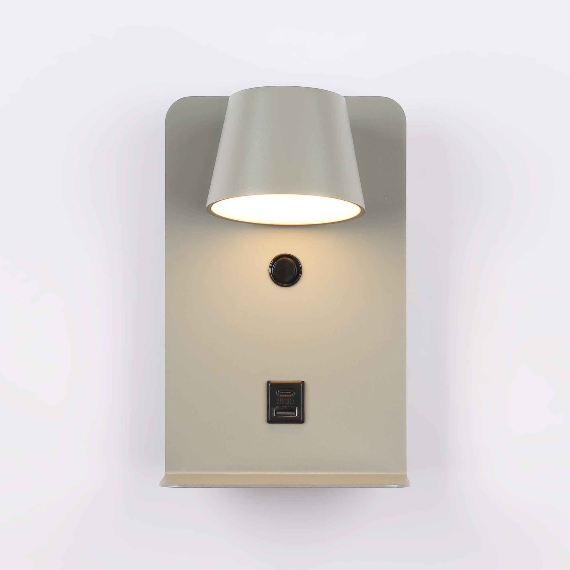 Aplique de pared para lectura "BASKOP" - Puerto USB + USB-C - 6W