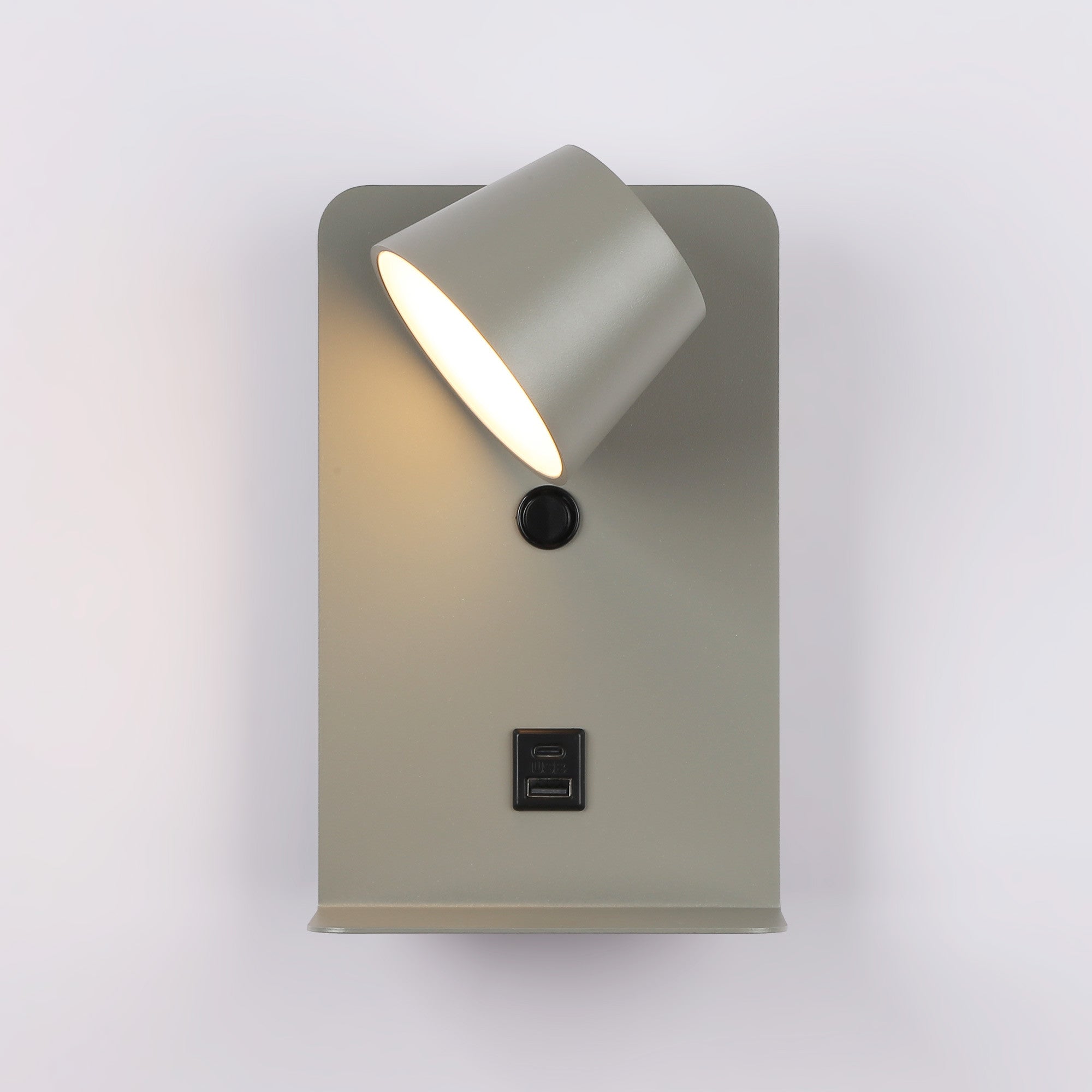 Aplique de pared para lectura "BASKOP" - Puerto USB + USB-C - 6W