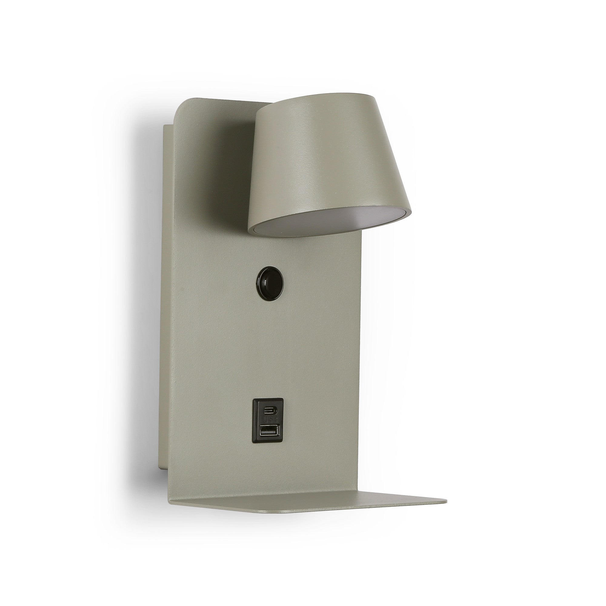 Aplique de pared para lectura "BASKOP" - Puerto USB + USB-C - 6W