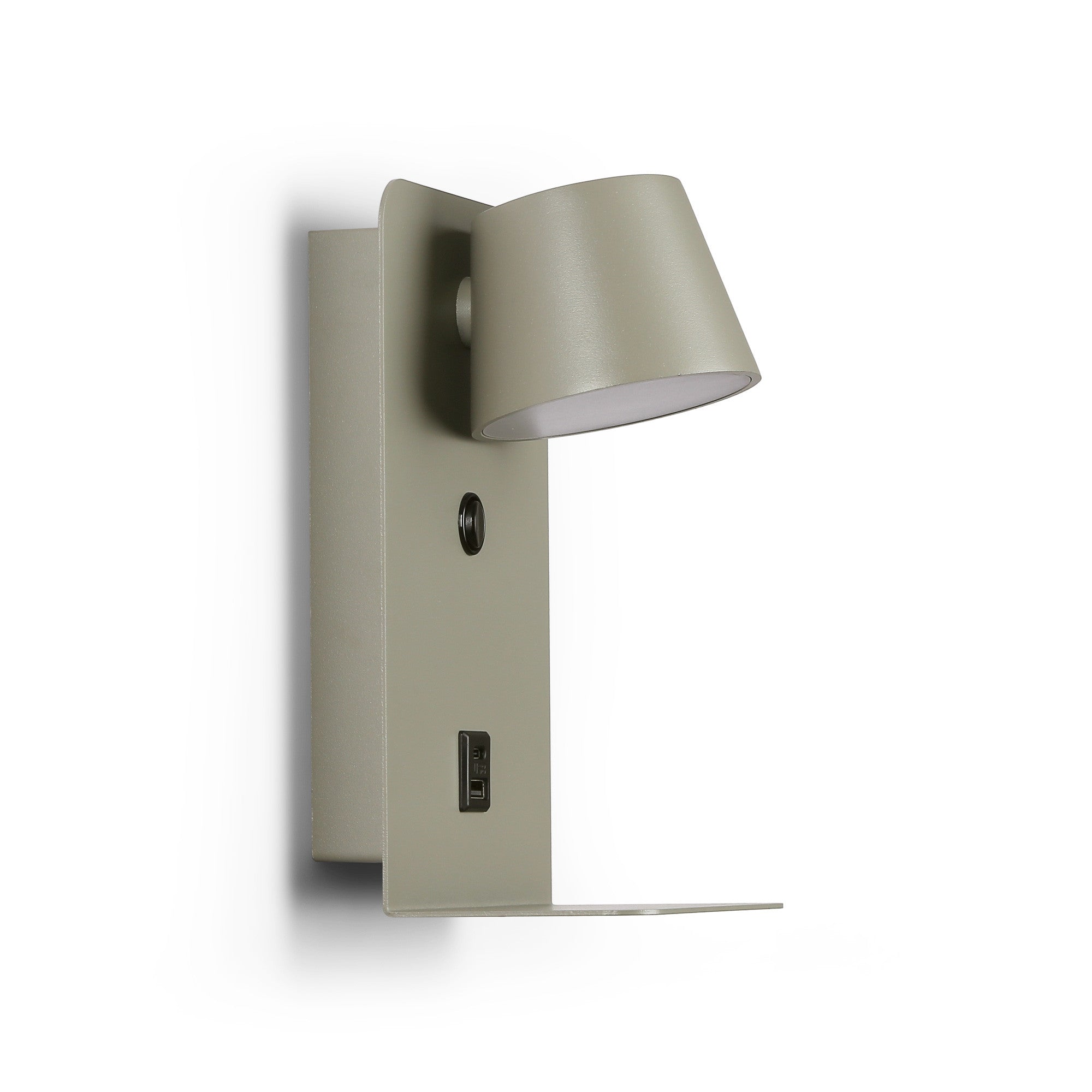 Aplique de pared para lectura "BASKOP" - Puerto USB + USB-C - 6W