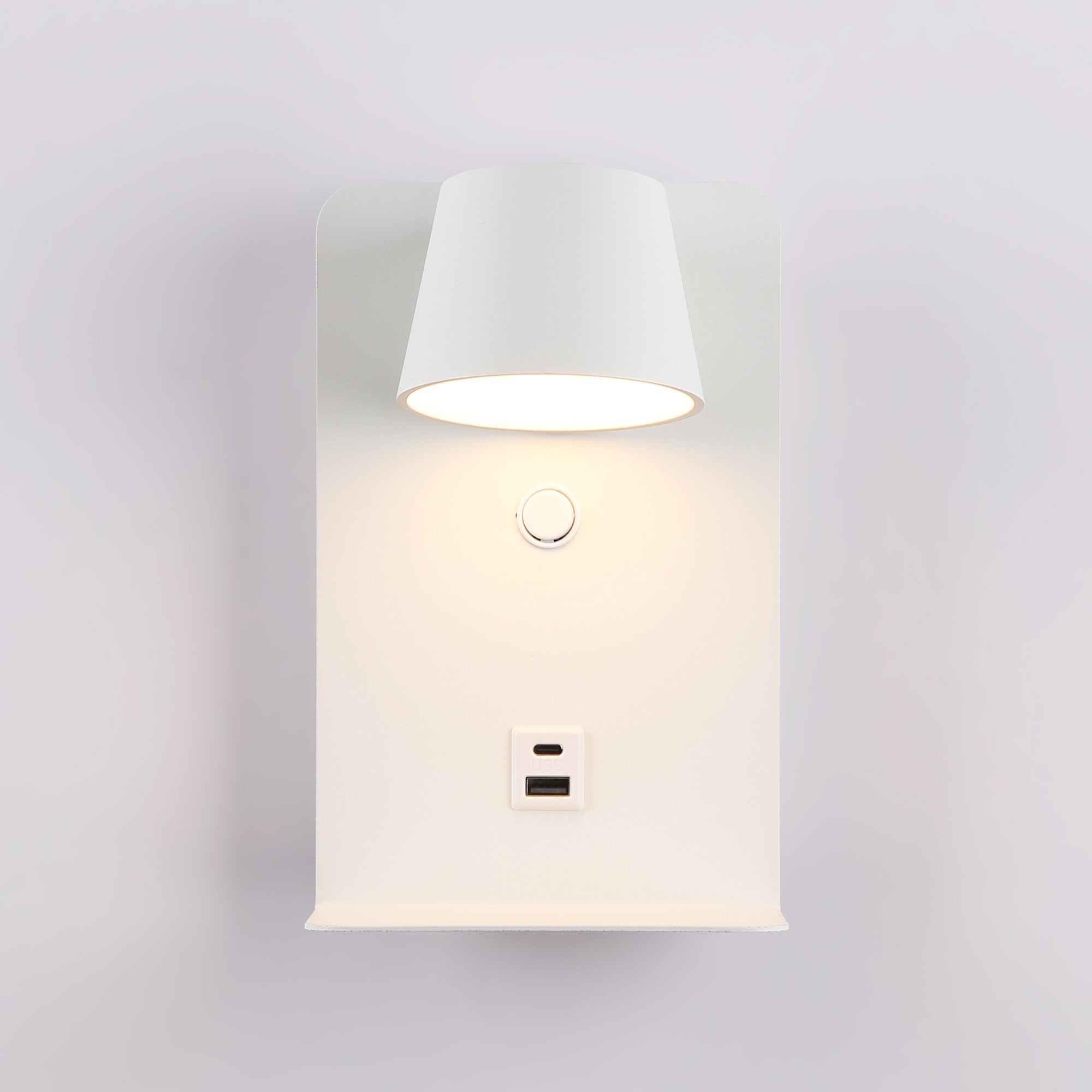 Aplique de pared para lectura "BASKOP" - Puerto USB + USB-C - 6W