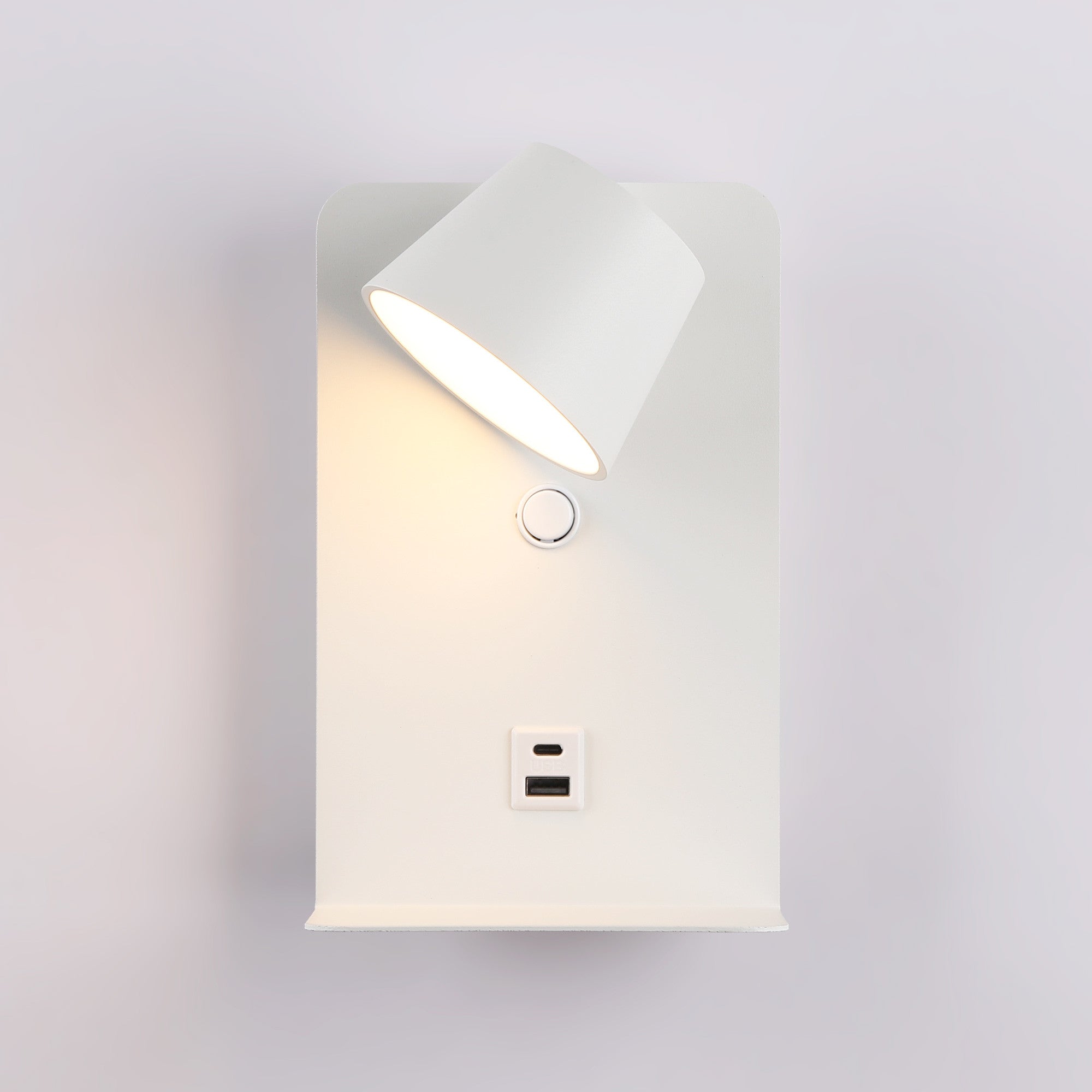 Aplique de pared para lectura "BASKOP" - Puerto USB + USB-C - 6W