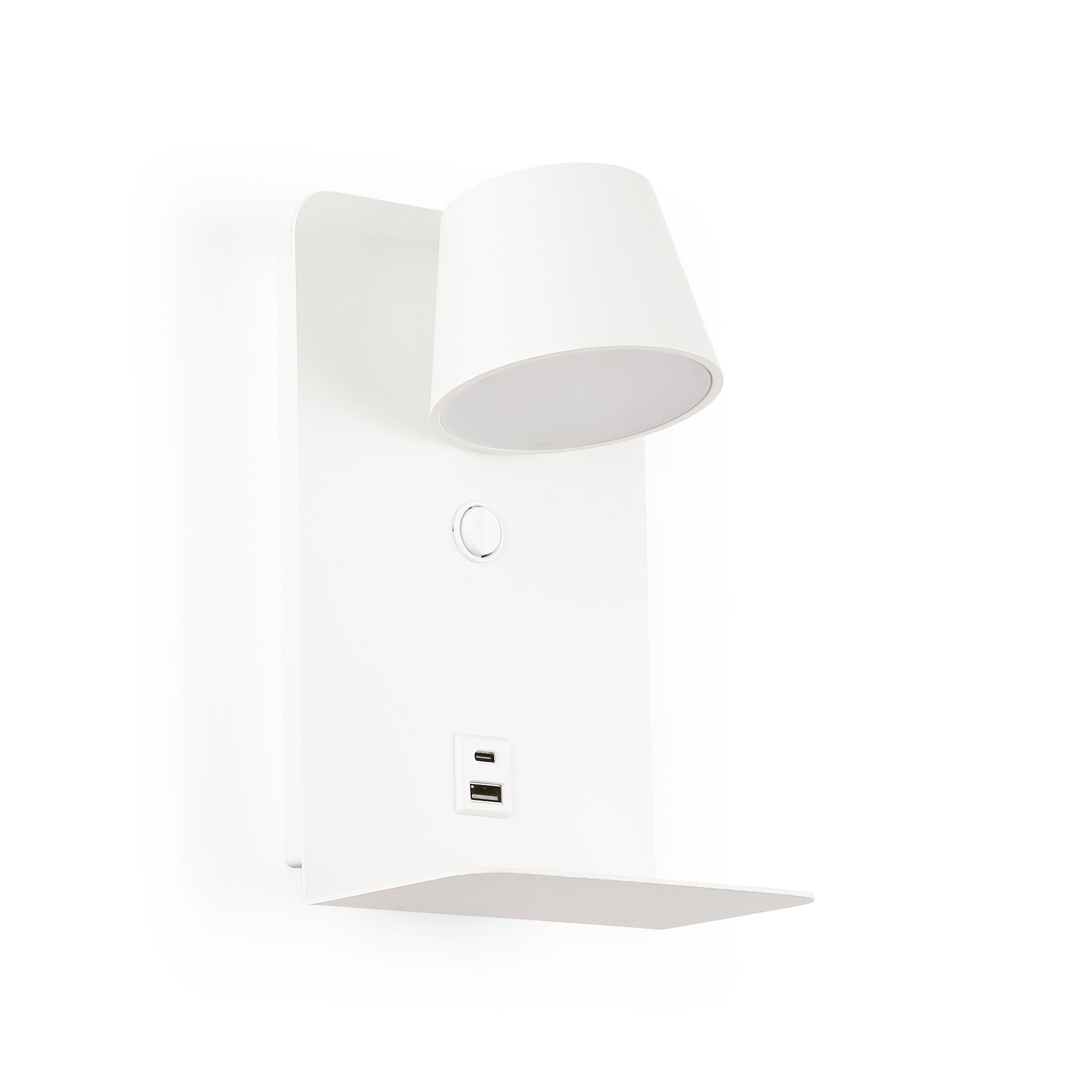 Aplique de pared para lectura "BASKOP" - Puerto USB + USB-C - 6W