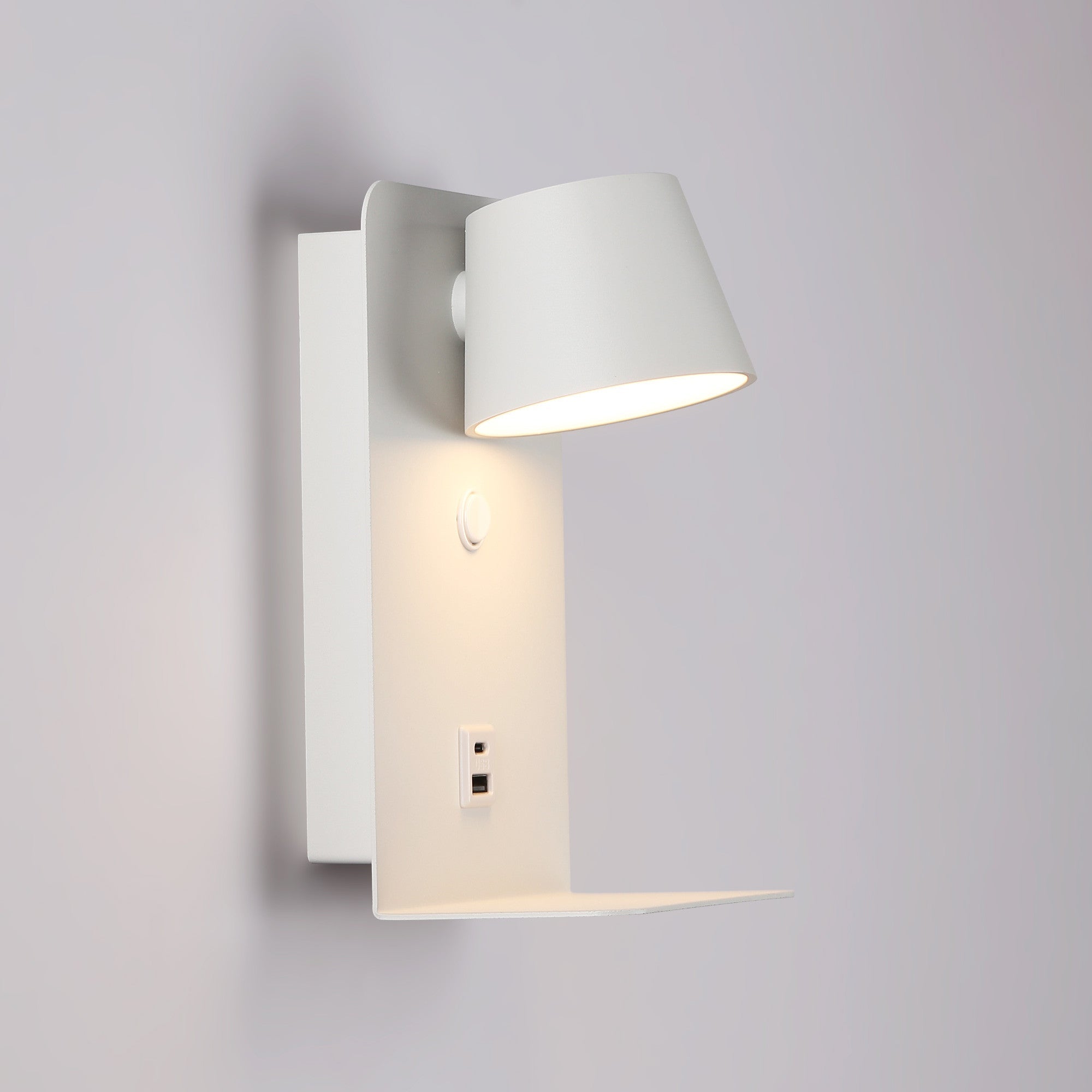 Aplique de pared para lectura "BASKOP" - Puerto USB + USB-C - 6W