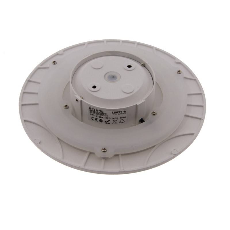 Aplique de pared circular "Eclipse" 9W - Chip Samsung - Luz cálida - IP44 - Ø 20cm