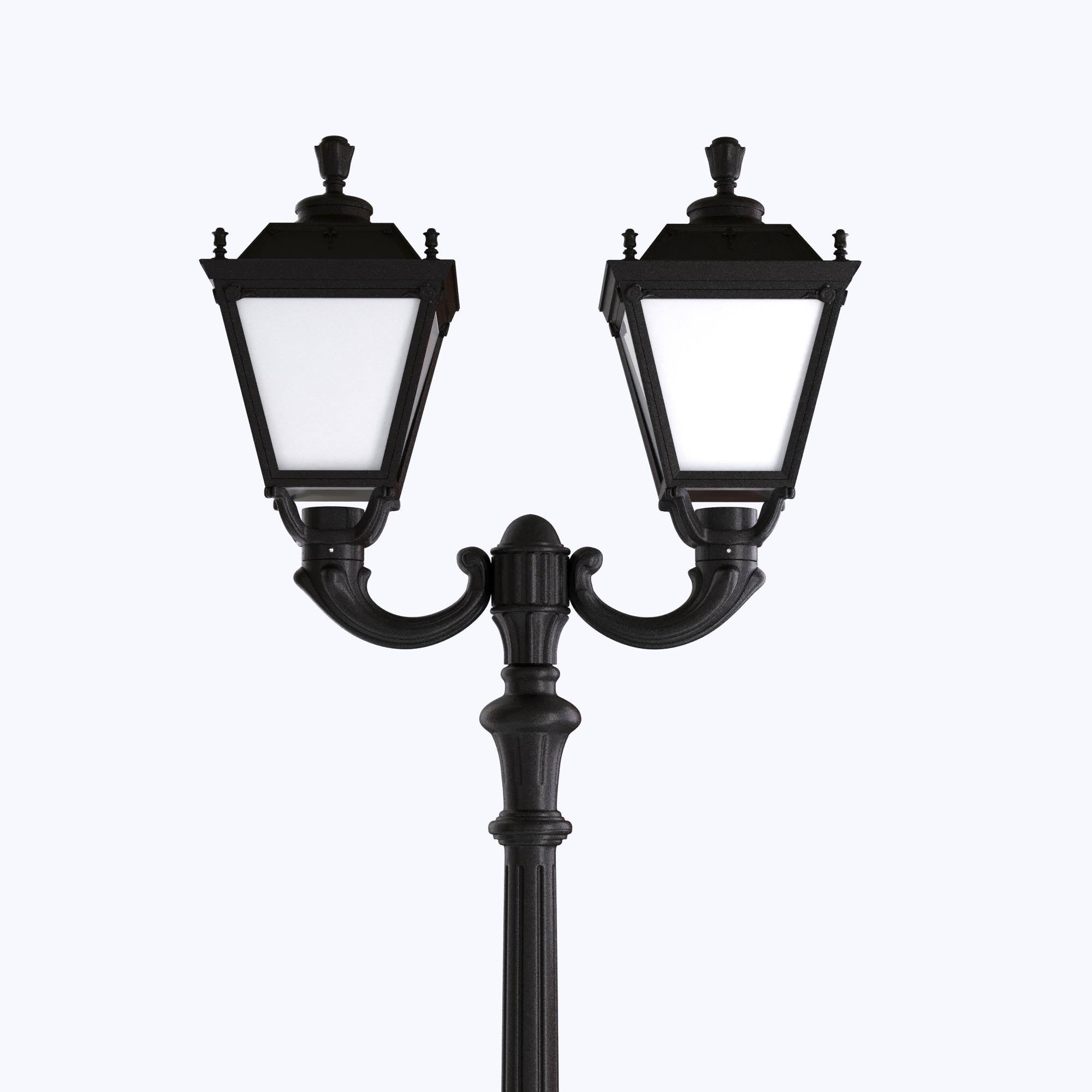 Poste de luz exterior doble Farola "TOBIA" Fumagalli - CCT - 2 x 30W - 8 opciones - E27