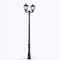 Poste de luz exterior doble Farola "TOBIA" Fumagalli - CCT - 2 x 30W - 8 opciones - E27