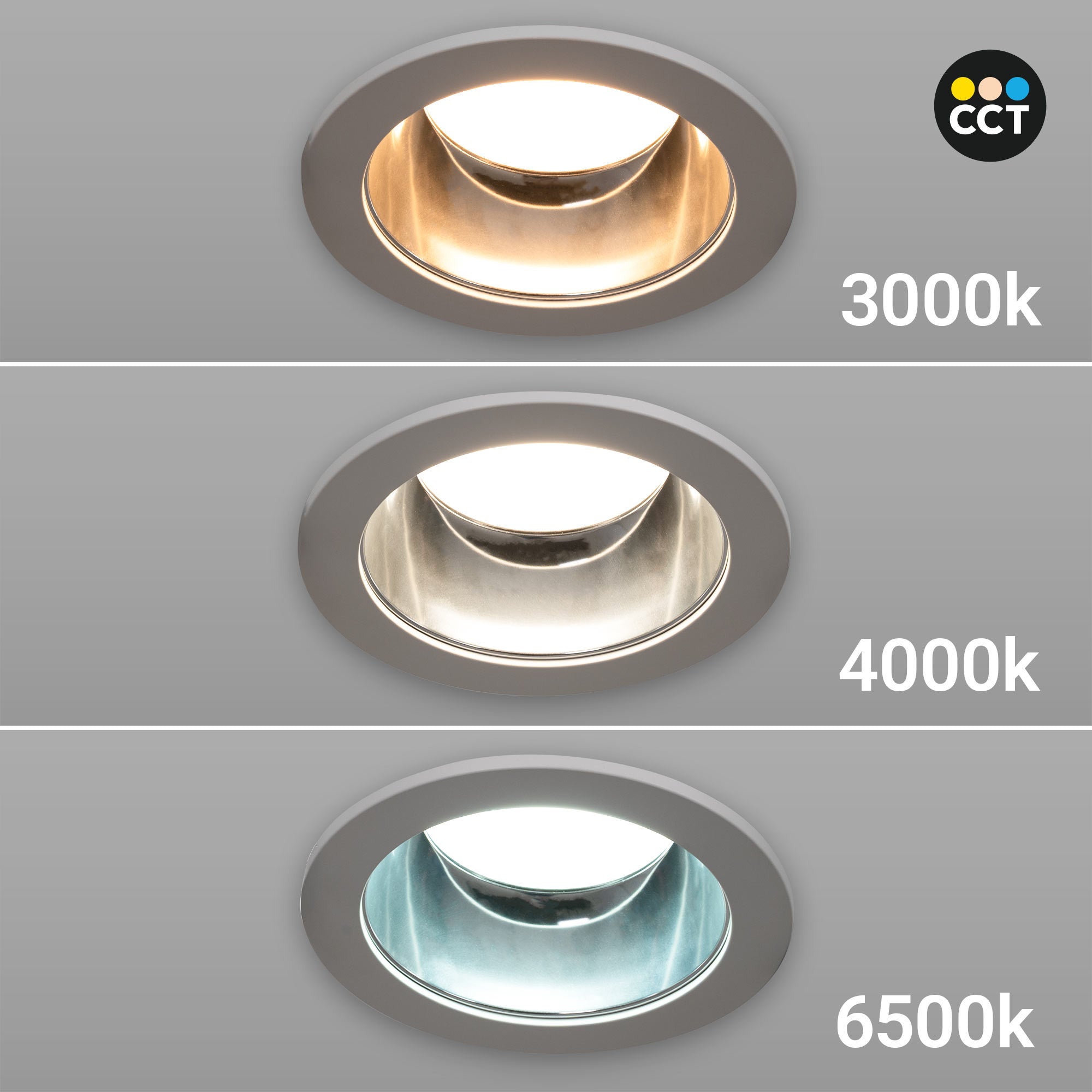 Downlight LED IP44 potencia ajustable 10W/15W/20W - CCT - 100lm/W - Corte Ø 150mm