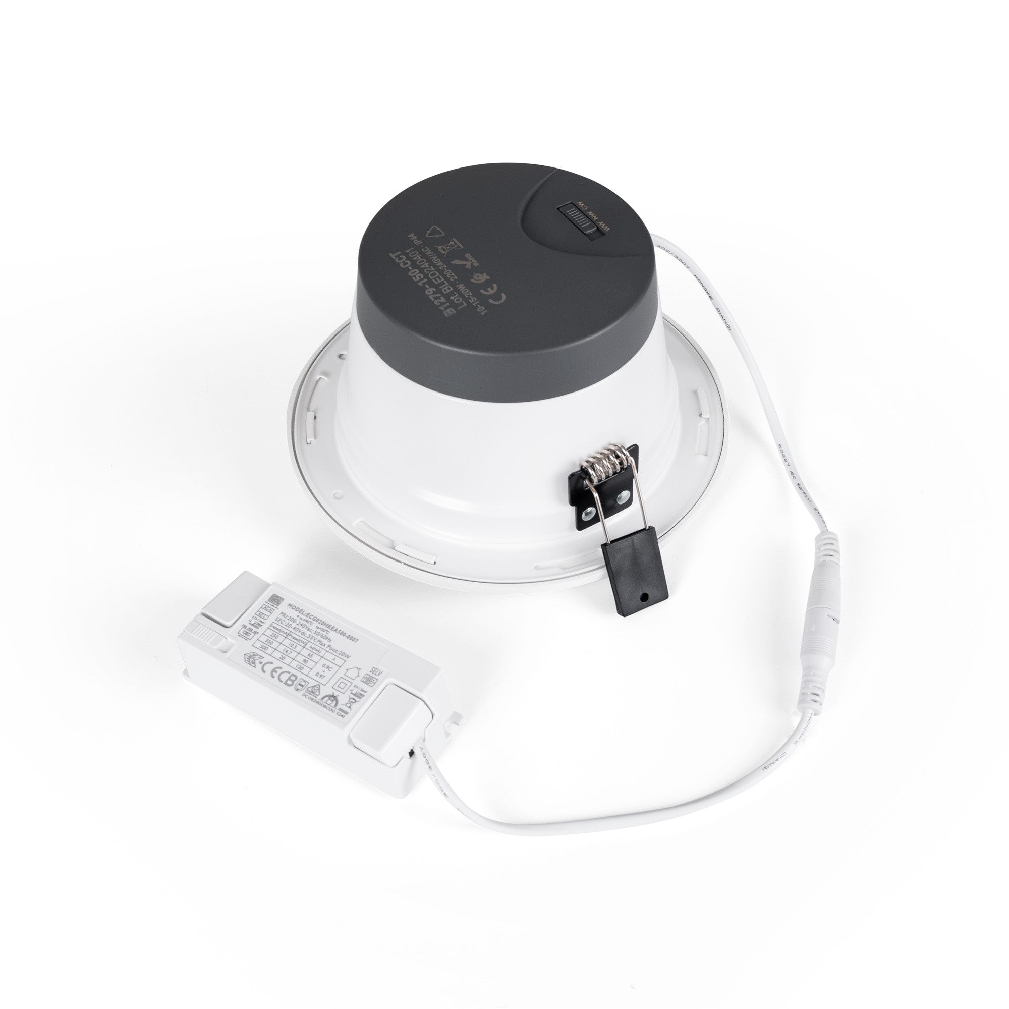 Downlight LED IP44 potencia ajustable 10W/15W/20W - CCT - 100lm/W - Corte Ø 150mm