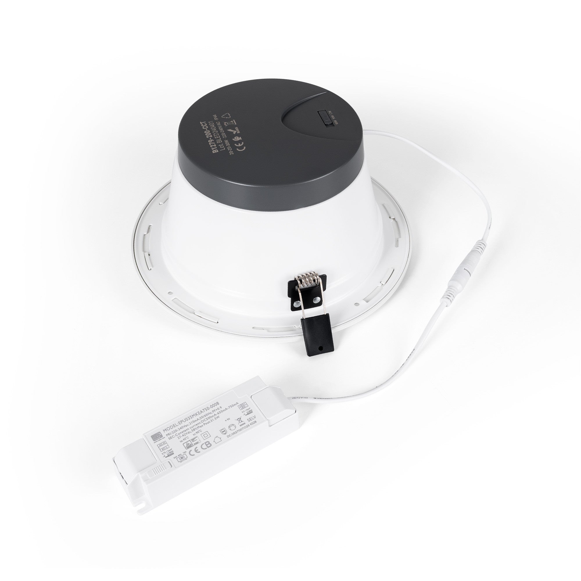 Downlight LED IP44 potencia ajustable 20W/25W/30W - CCT - 100lm/W - Corte Ø 200mm