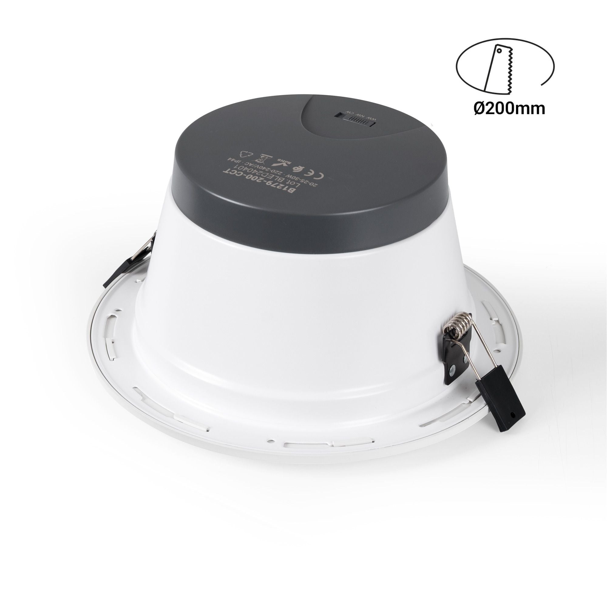 Downlight LED IP44 potencia ajustable 20W/25W/30W - CCT - 100lm/W - Corte Ø 200mm