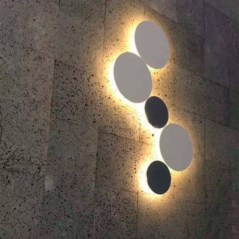 Aplique de pared circular "Eclipse" 12W - Chip Samsung - Luz cálida - IP44 - Ø 25cm