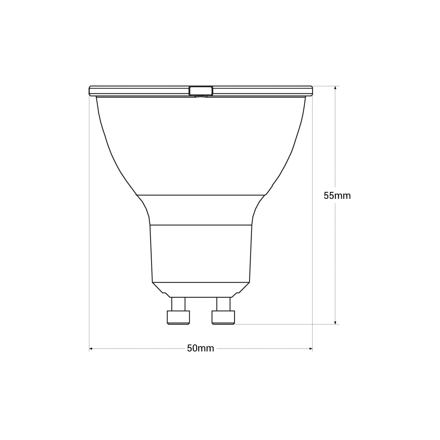 KIT x 10 - Aro downlight basculante + Bombilla GU10 5W + Casquillo GU10