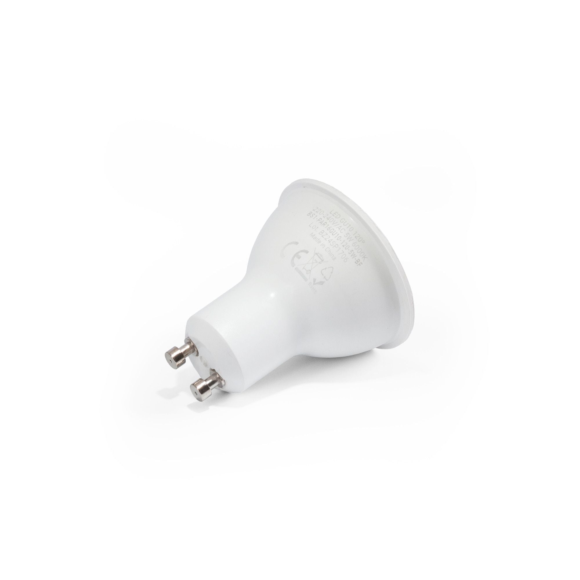 KIT x 10 - Aro downlight basculante + Bombilla GU10 5W + Casquillo GU10
