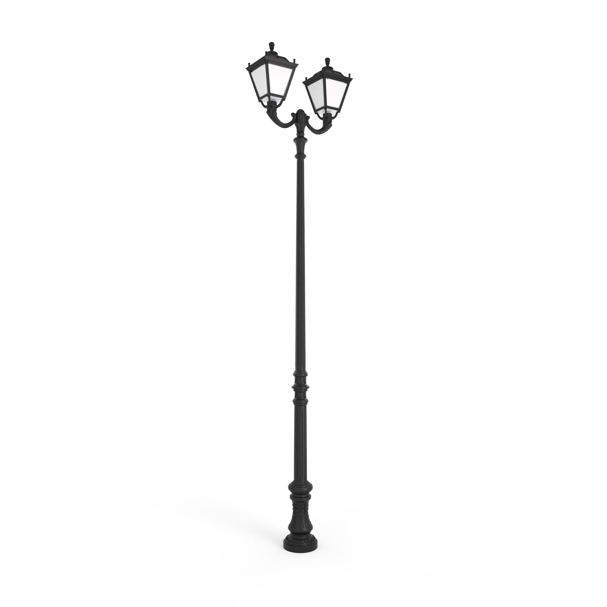 Poste de luz exterior doble Farola "TOBIA" Fumagalli - CCT - 2 x 30W - 8 opciones - E27