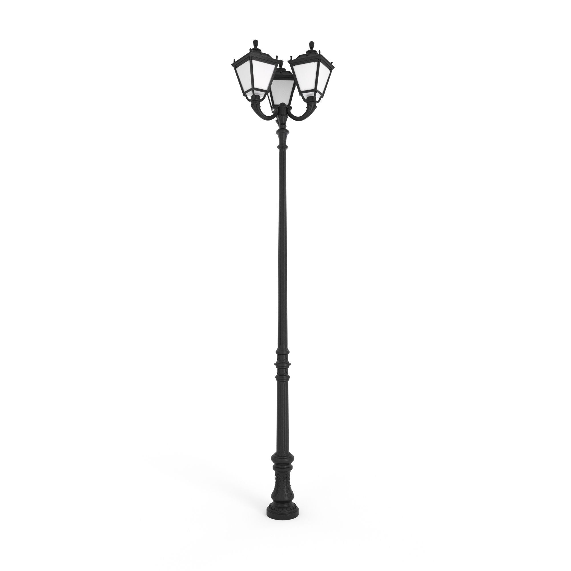 Poste de luz exterior Triple Farola "TOBIA" Fumagalli - CCT - 3 x 30W - 8 opciones - E27