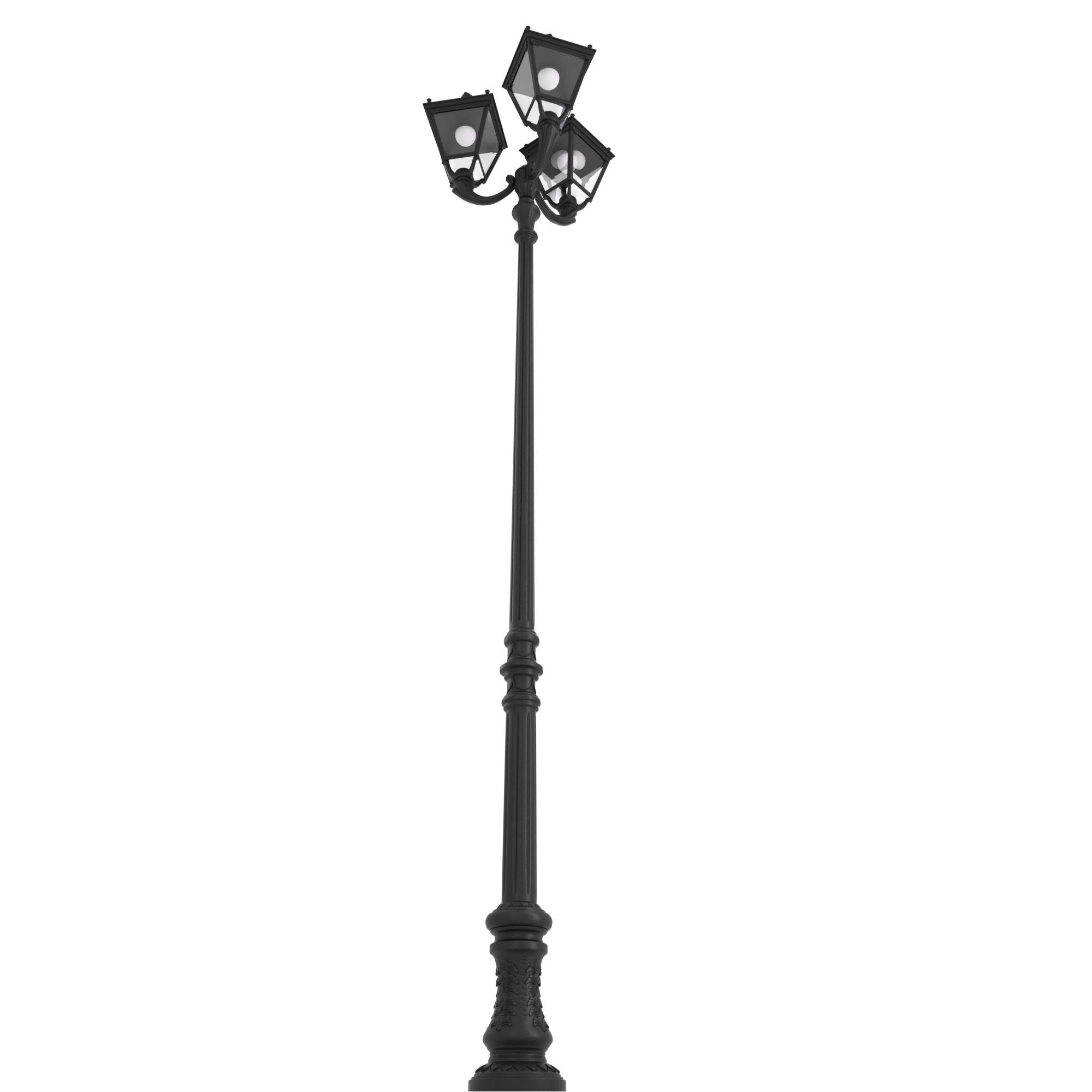 Poste de luz exterior Triple Farola "TOBIA" Fumagalli - CCT - 3 x 30W - 8 opciones - E27