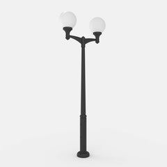 Poste Exterior de Dos Luces "GLOBE 400 MODERN" Fumagalli - 4 opciones - E27