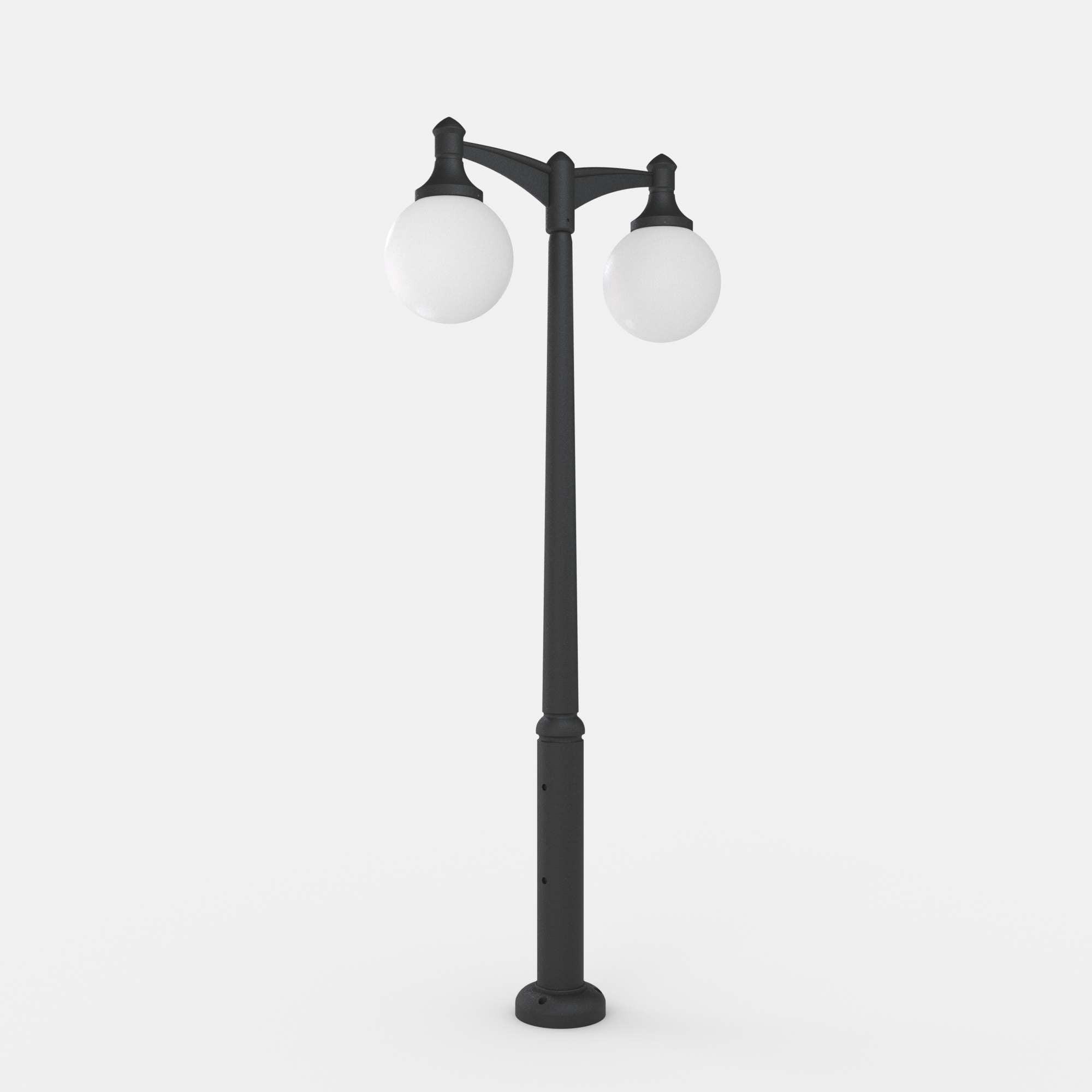 Poste Exterior de Dos Luces "GLOBE 400 MODERN" Fumagalli - 4 opciones - E27