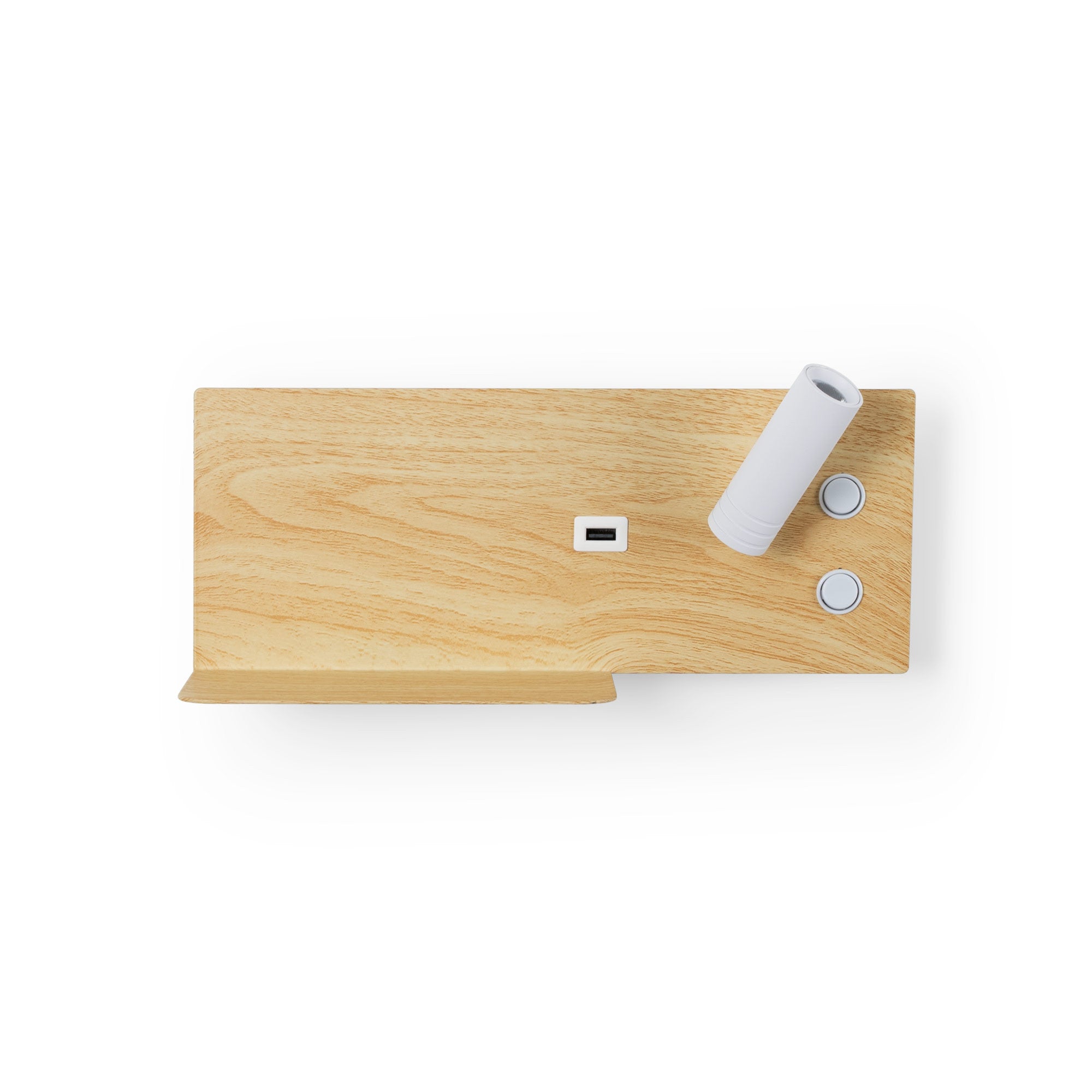 Aplique de pared para lectura con puerto USB "Kerta" - Iluminación doble - 3W+7W