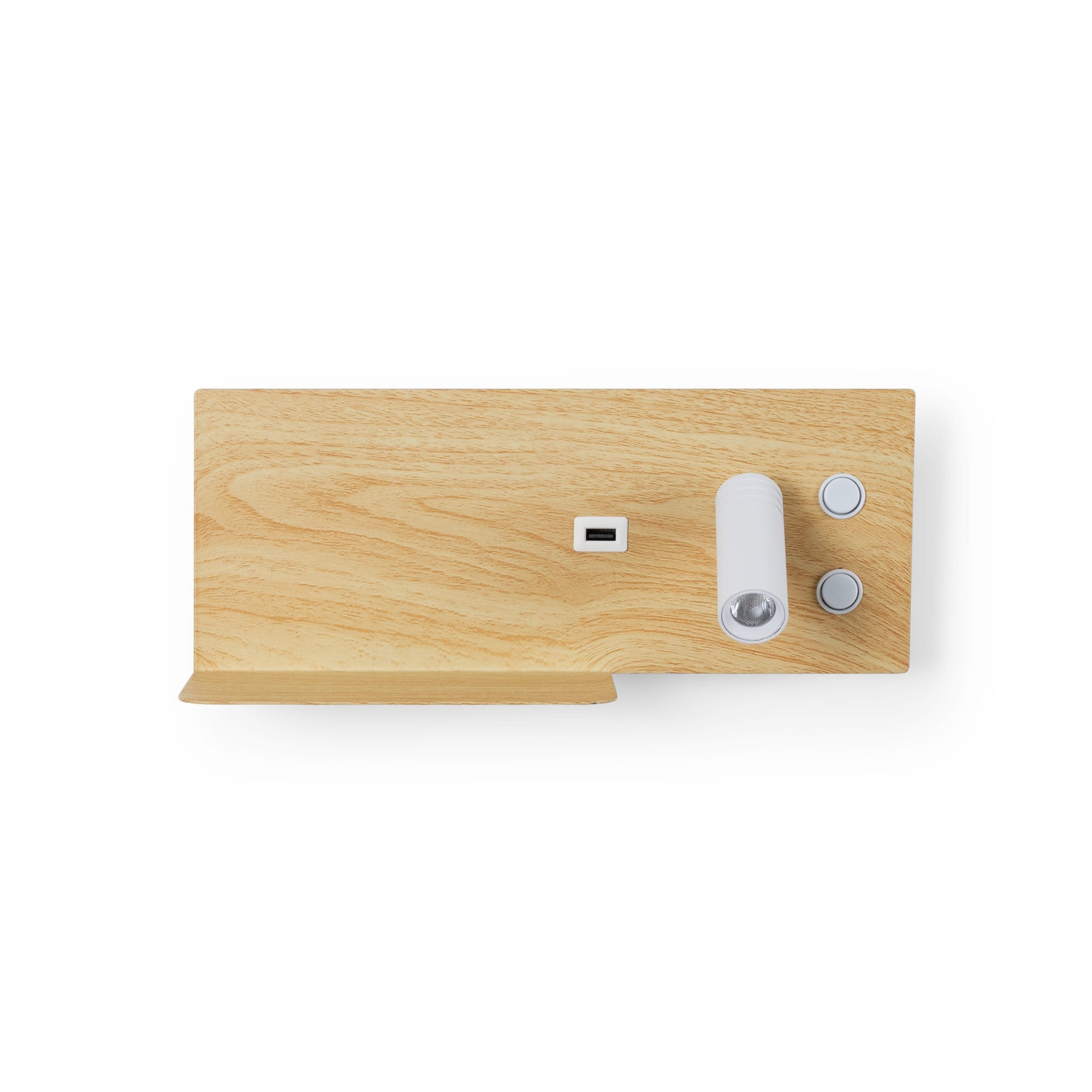 Aplique de pared para lectura con puerto USB "Kerta" - Iluminación doble - 3W+7W