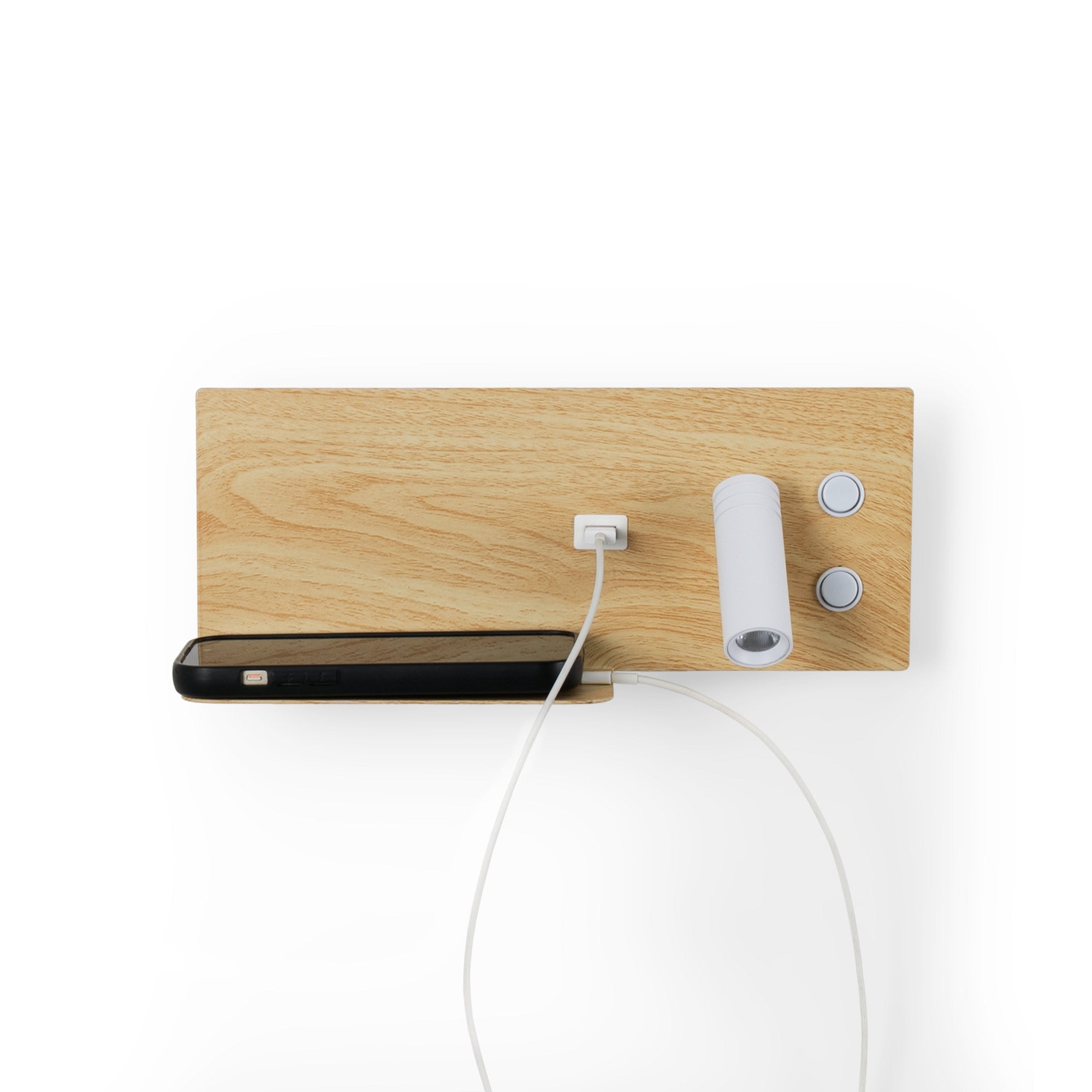 Aplique de pared para lectura con puerto USB "Kerta" - Iluminación doble - 3W+7W