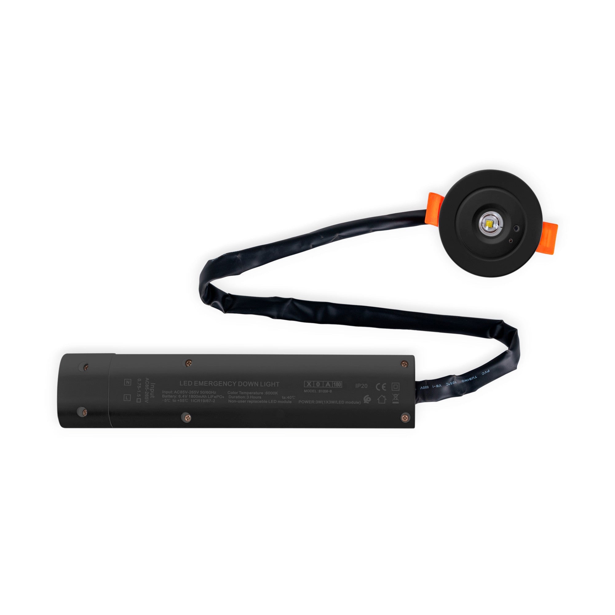 Luz de emergencia 3W tipo downlight - Autonomía 3hs - Ø60mm
