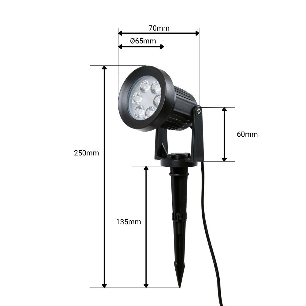 Kit x 4 focos solares exterior con panel solar - 5W - IP66 - 3000K