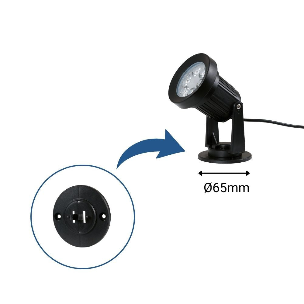Kit x 4 focos solares exterior con panel solar - 5W - IP66 - 3000K