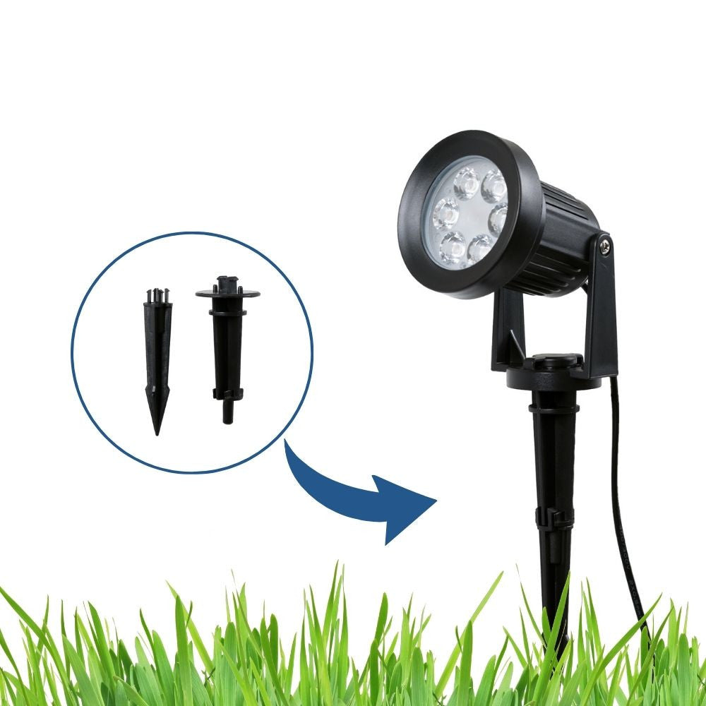 Kit x 4 focos solares exterior con panel solar - 5W - IP66 - 3000K