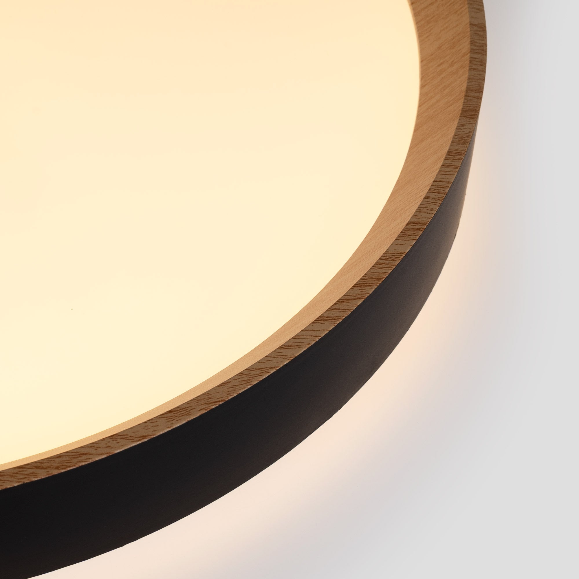 Lámpara de techo LED CCT tipo plafón - 36W - Efecto madera - Ø50cm