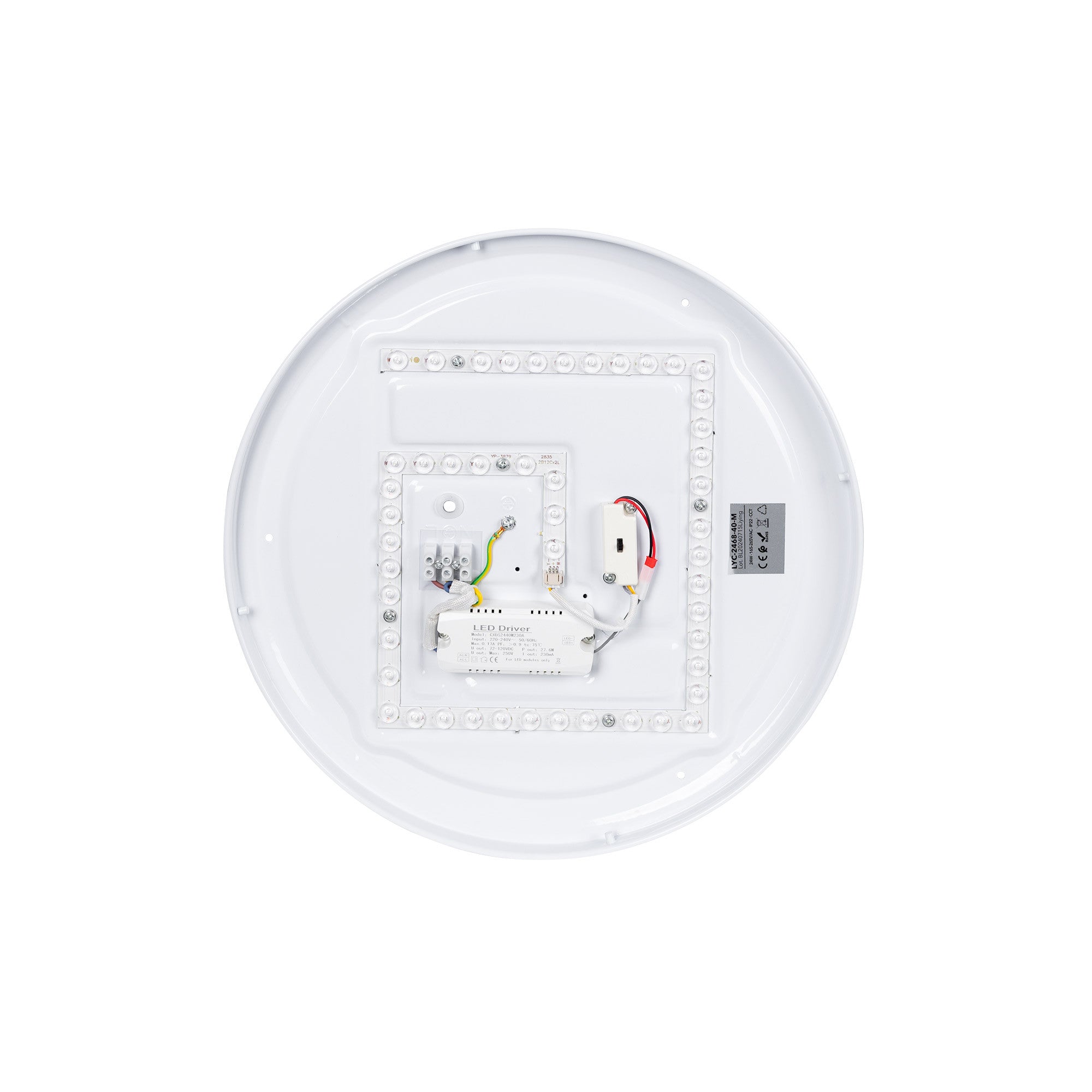 Plafón de techo LED CCT - 24W - Color madera - Ø40cm