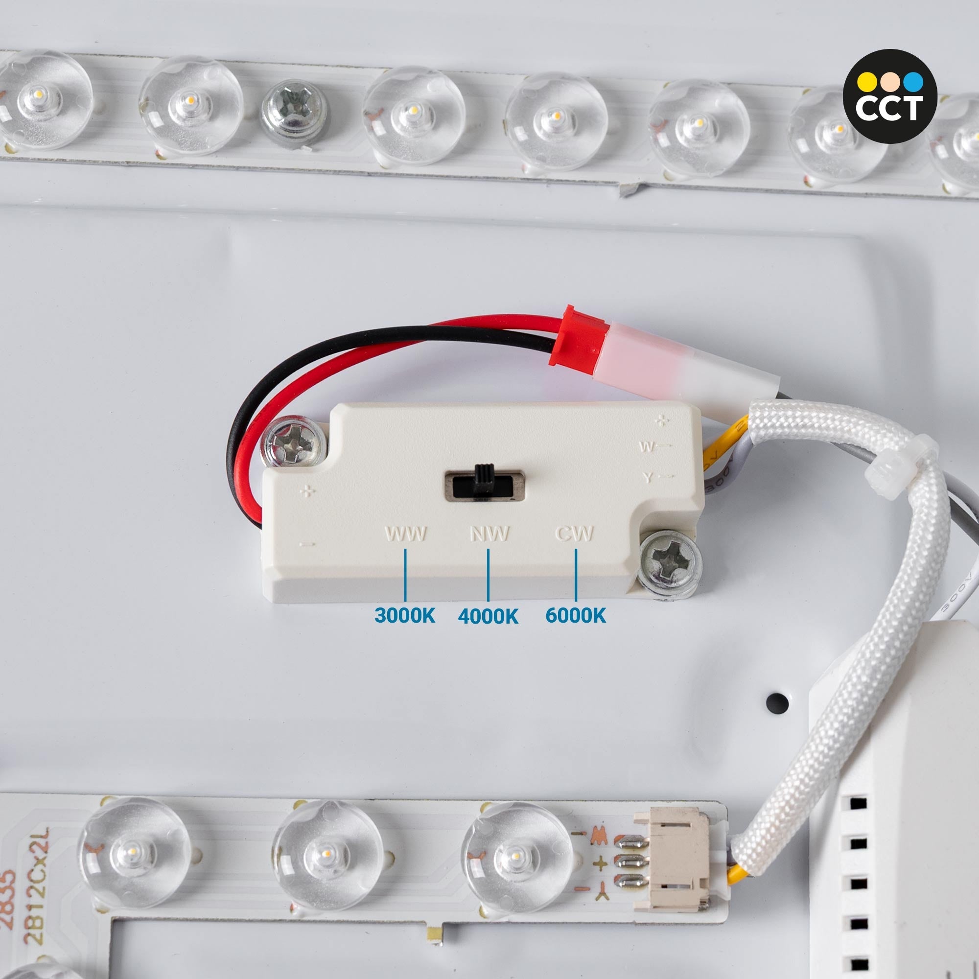 Plafón de techo LED CCT - 24W - Color madera - Ø40cm