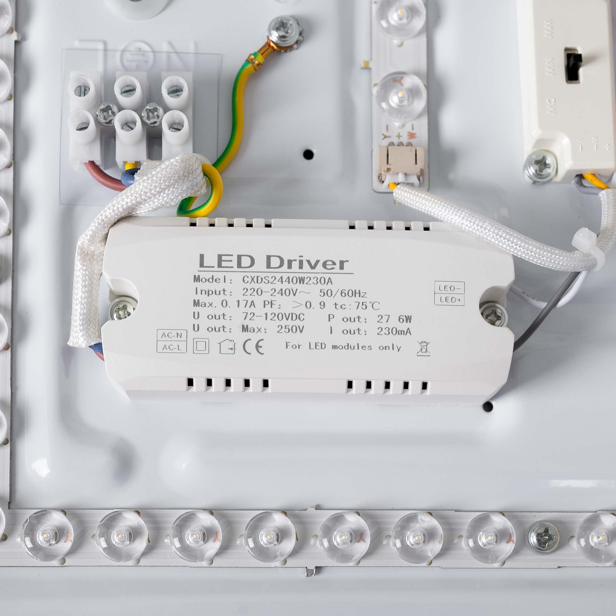Plafón de techo LED CCT - 24W - Color madera - Ø40cm