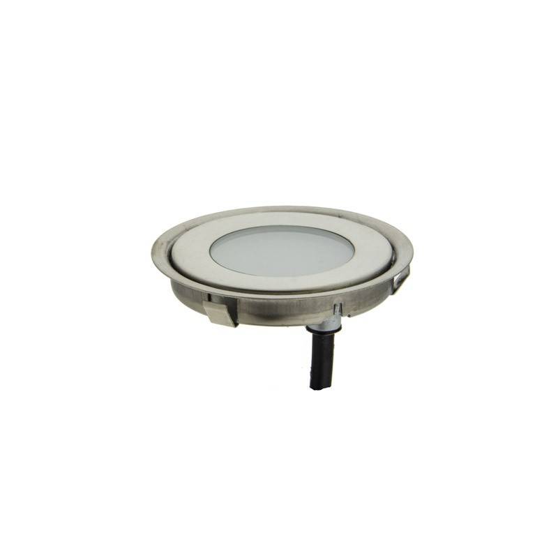 Kit 6 focos LED empotrables en suelo Ø58x9mm 0,5W 12V-DC IP67