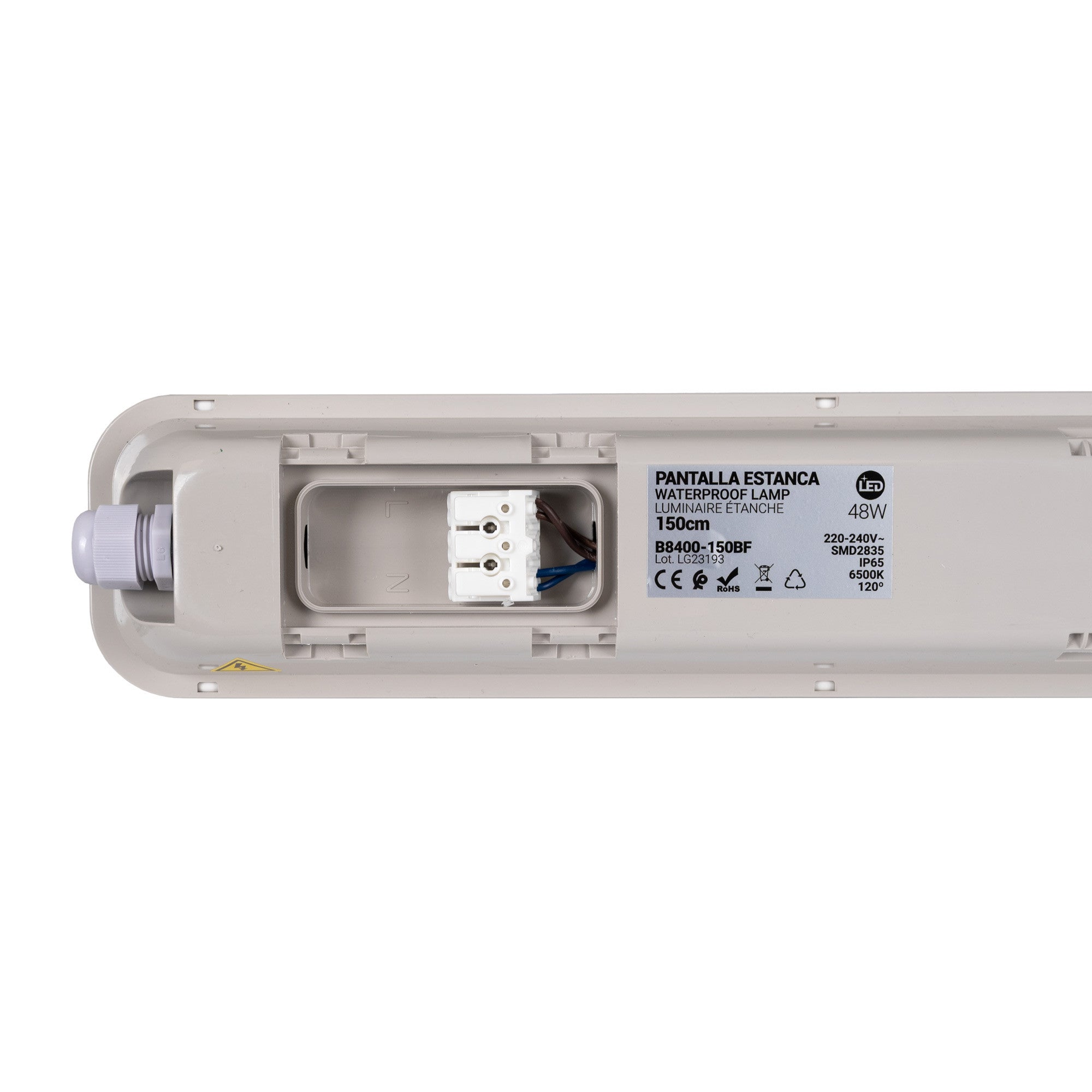 Pantalla estanca LED enlazable - 48W - 150cm - 6500K