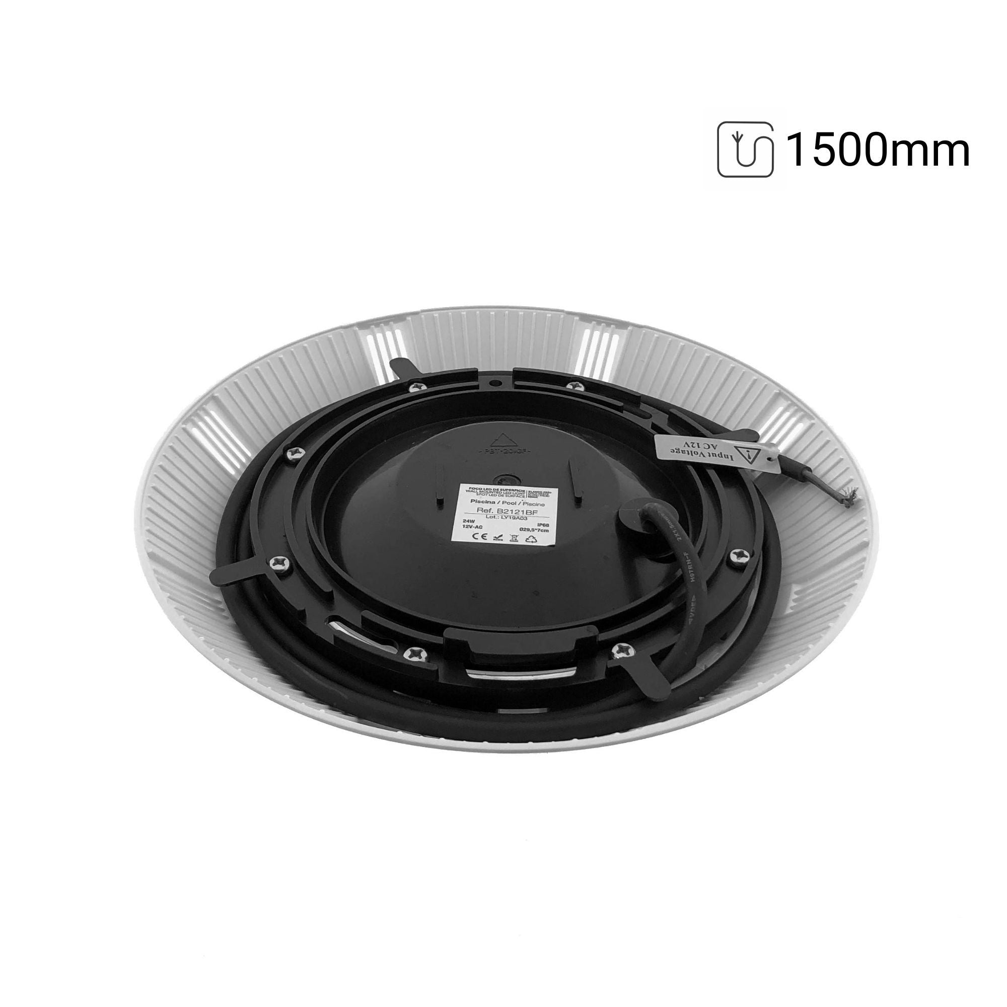 Foco LED para piscina de superficie 12V AC - 24W - Sumergible - IP68