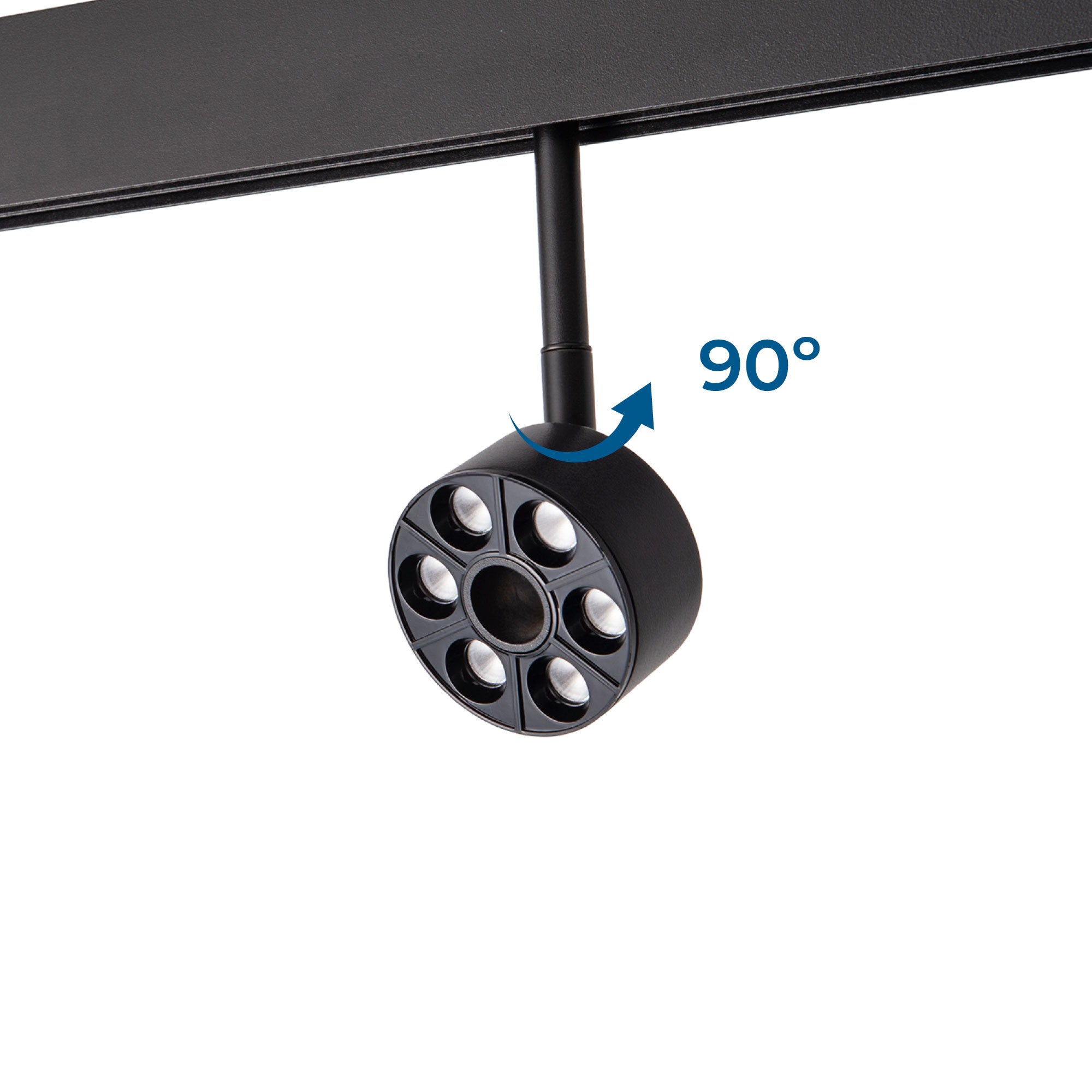 Luminaria circular LED para carril magnético 48V - Ø7cm - 6W - CRI90 - UGR18 - OSRAM