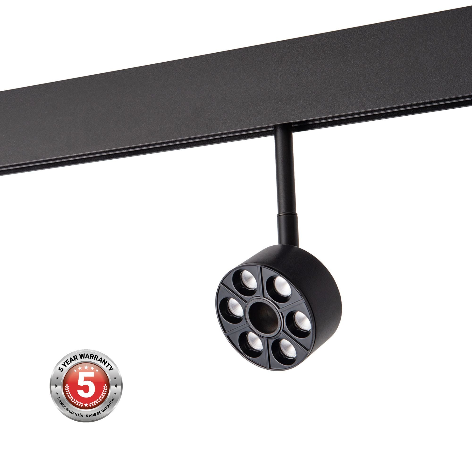 Luminaria circular LED para carril magnético 48V - Ø7cm - 6W - CRI90 - UGR18 - OSRAM