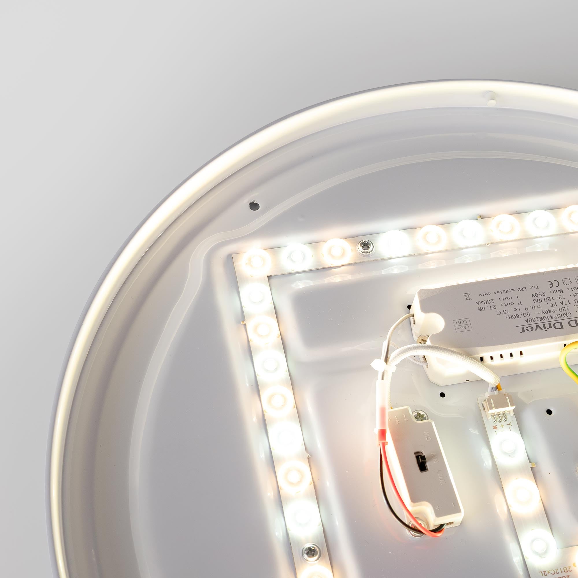 Plafón de techo LED CCT - 24W - Efecto lateral - Color madera Ø40cm