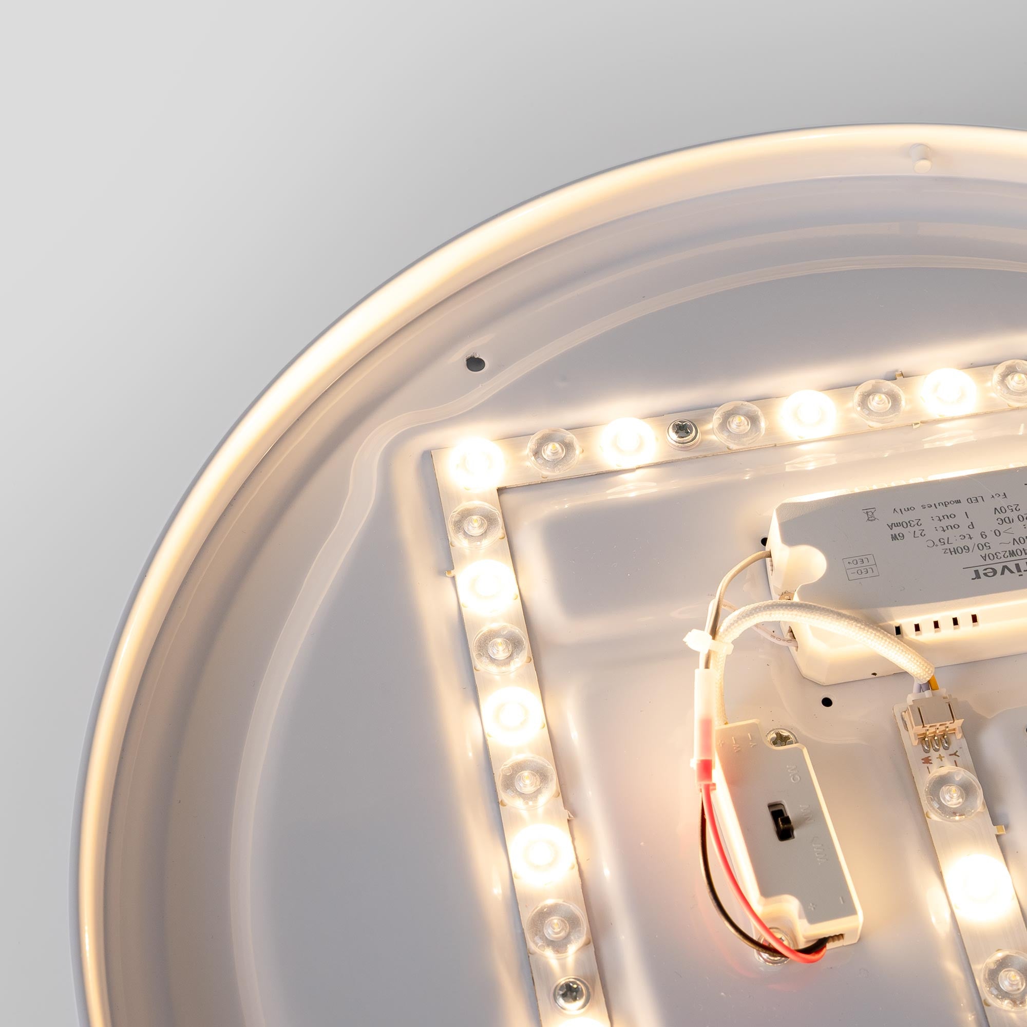 Plafón de techo LED CCT - 24W - Efecto lateral - Color madera Ø40cm