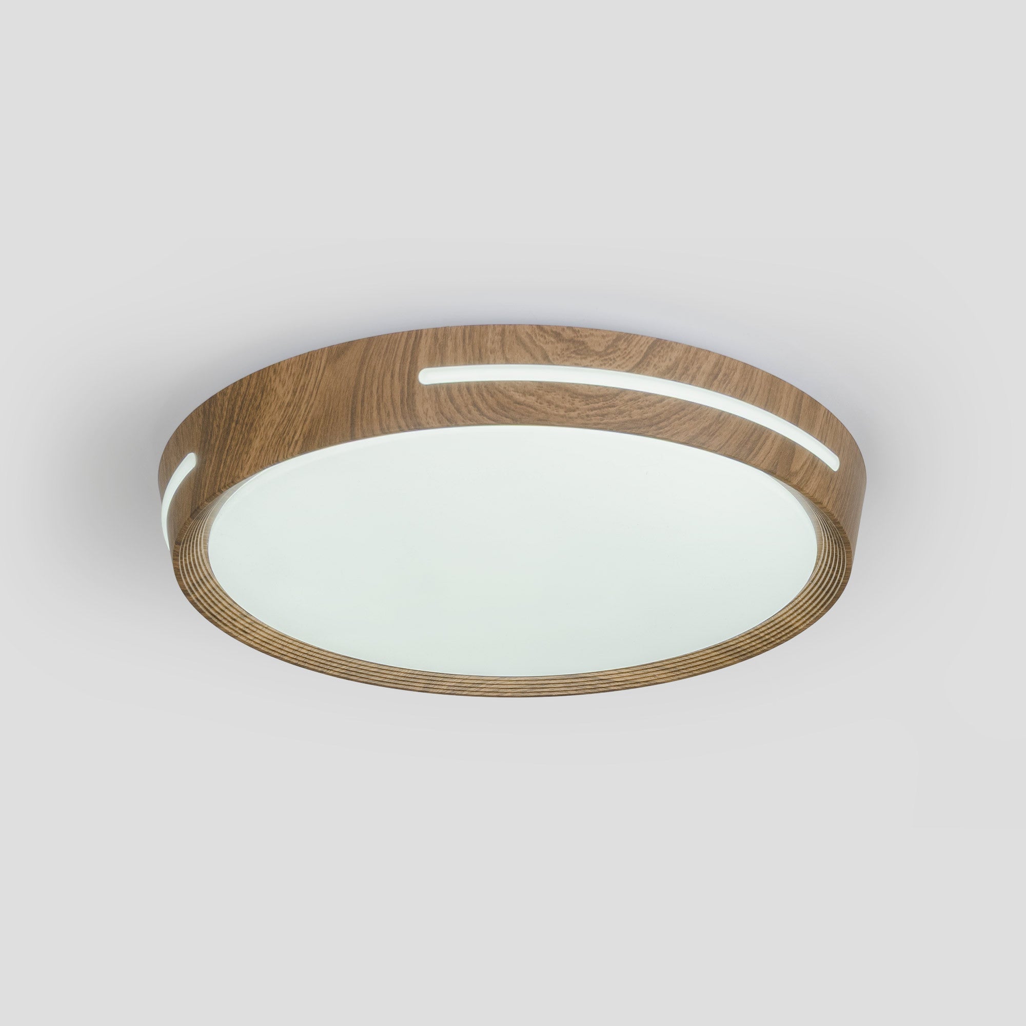 Plafón de techo LED CCT - 24W - Efecto lateral - Color madera Ø40cm